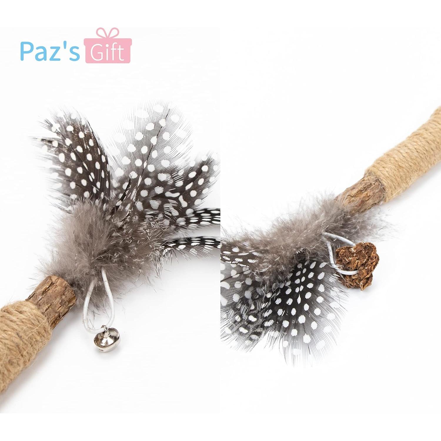 Juguete de Catnip Paz's Gift para Gatos - 2 Plumas Interactivas
