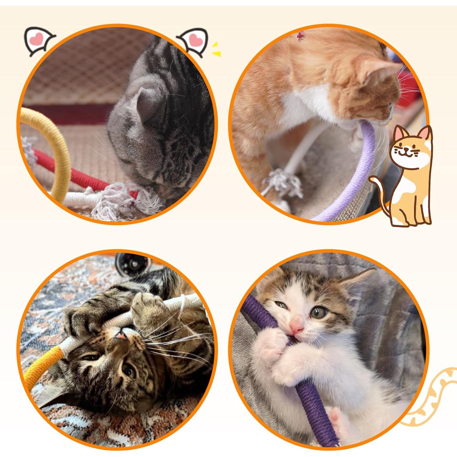 Juguetes para Gatos Tocirelo - Paquete de 6 Cuerdas Masticar