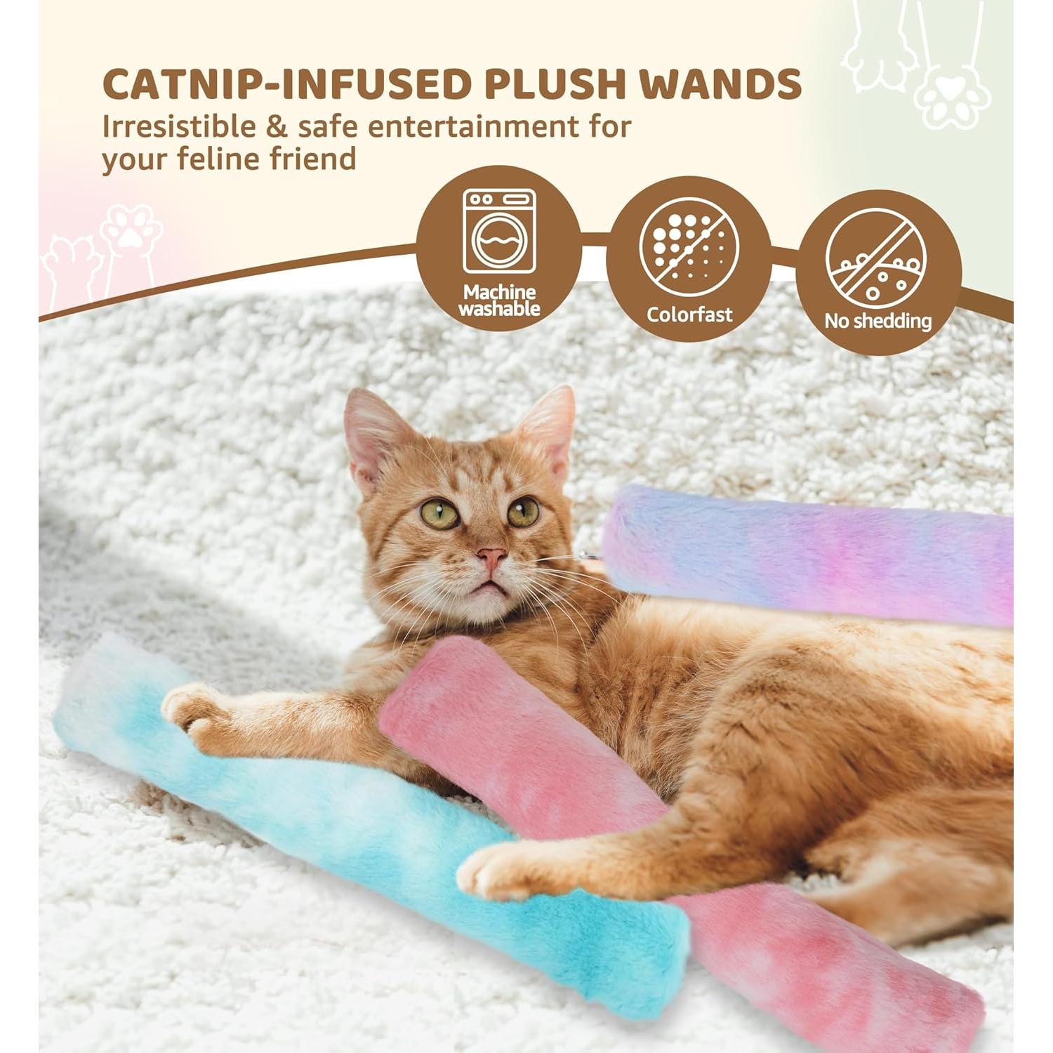 Paquete de 3 Almohadas Juguete para Gatos IPTPAS - Hierba Gatera