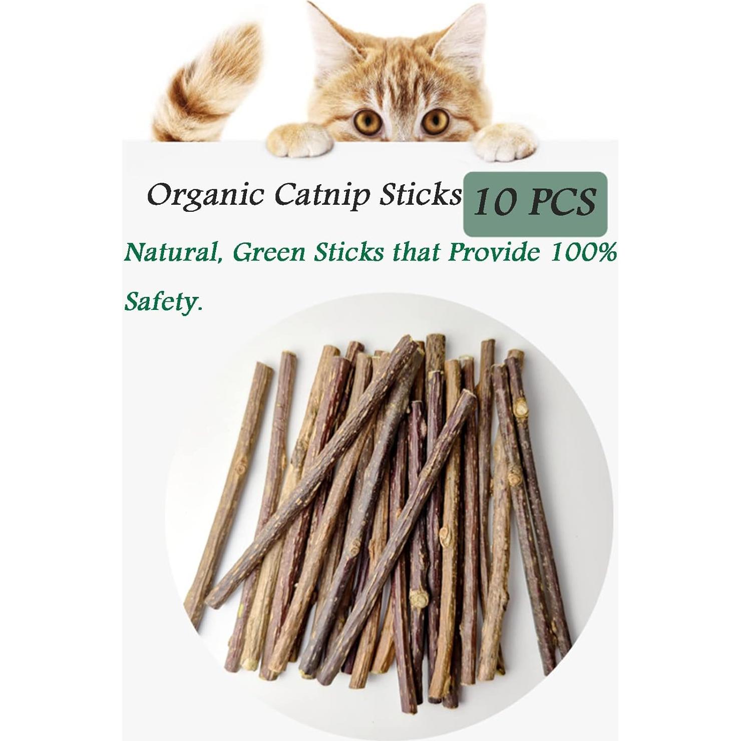 10 Palos de Catnip Orgánicos para Gatos Simona Micah
