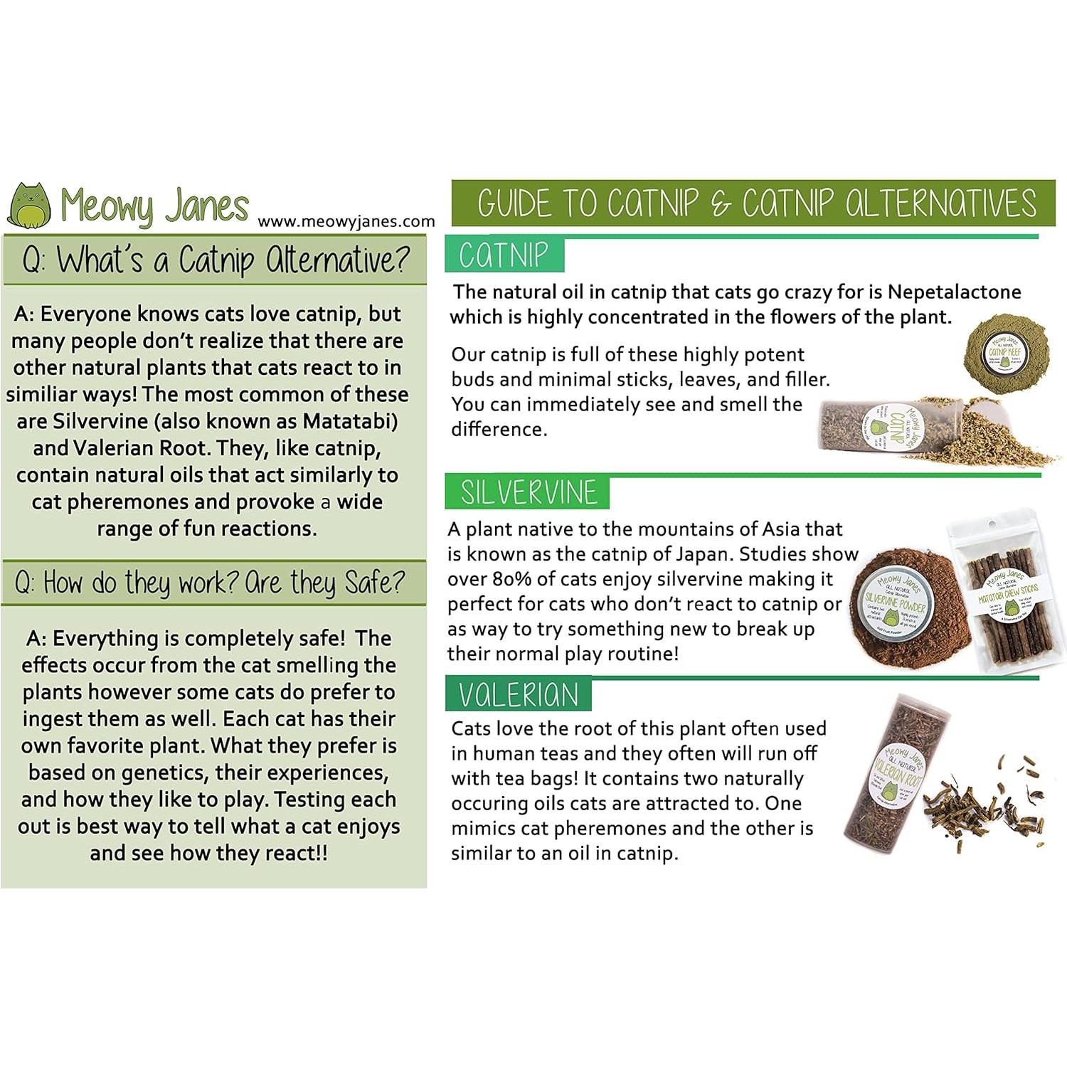 Palitos de Masticar Matatabi Meowy Janes - 7-9 Unidades 12.7 cm