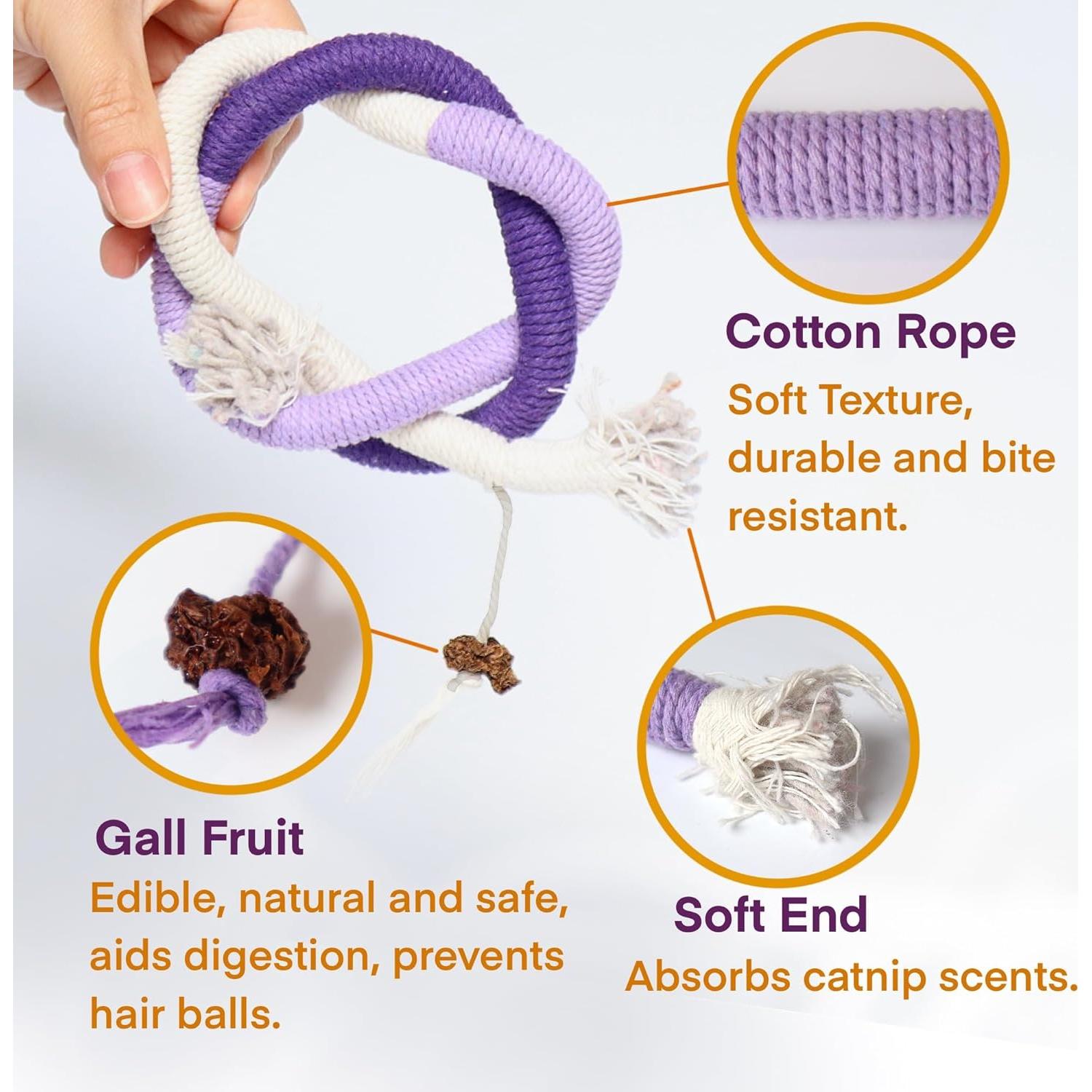 Juguetes Interactivos para Gatos Fokauiwo - Paquete de 3 con Hierba Gatera