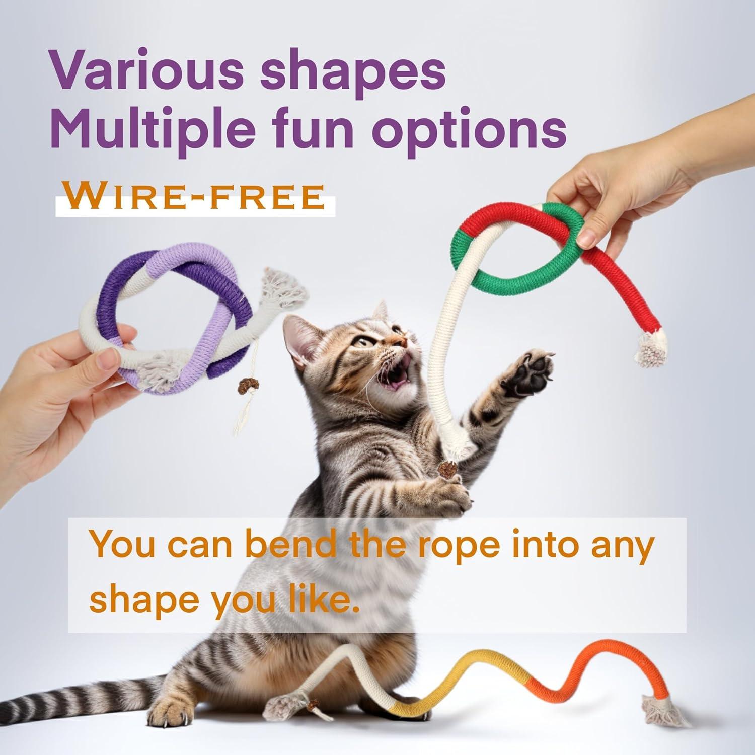 Juguetes Interactivos para Gatos Fokauiwo - Paquete de 3 con Hierba Gatera