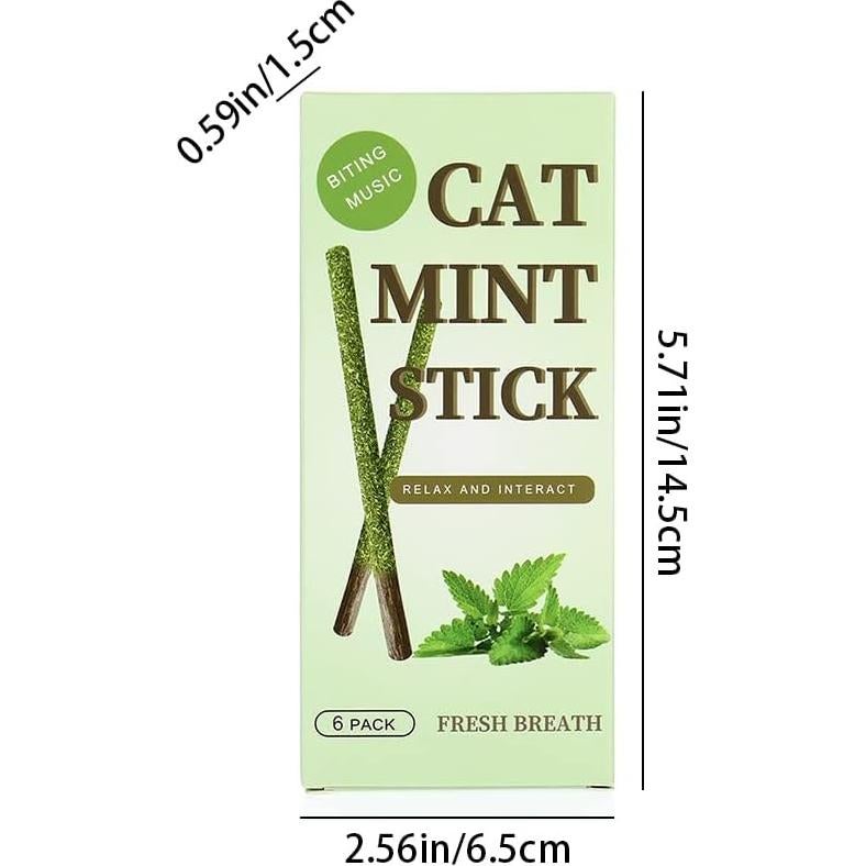 Palos de Menta para Gatos HZ-M - 6 Piezas Naturales
