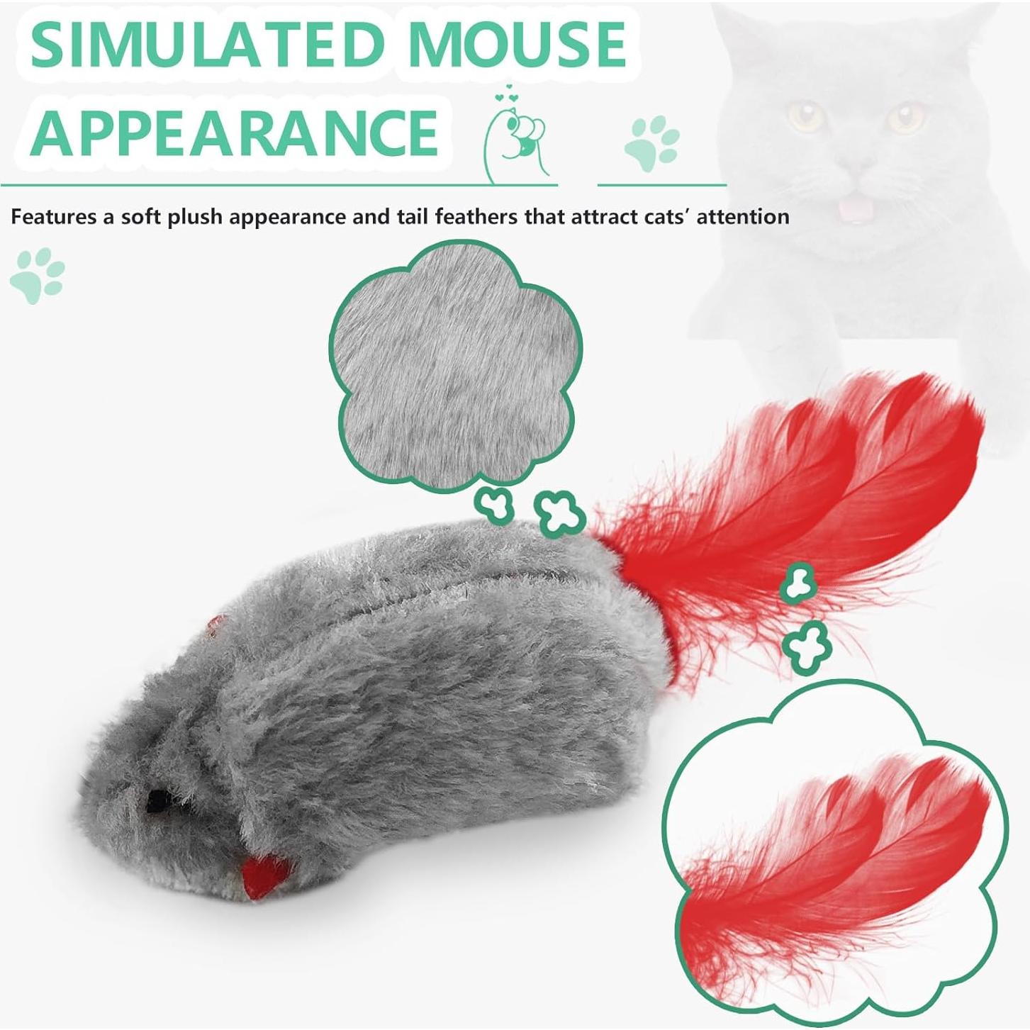 Juguetes para Gatos FYNIGO - Paquete de 2 Ratones Colgantes