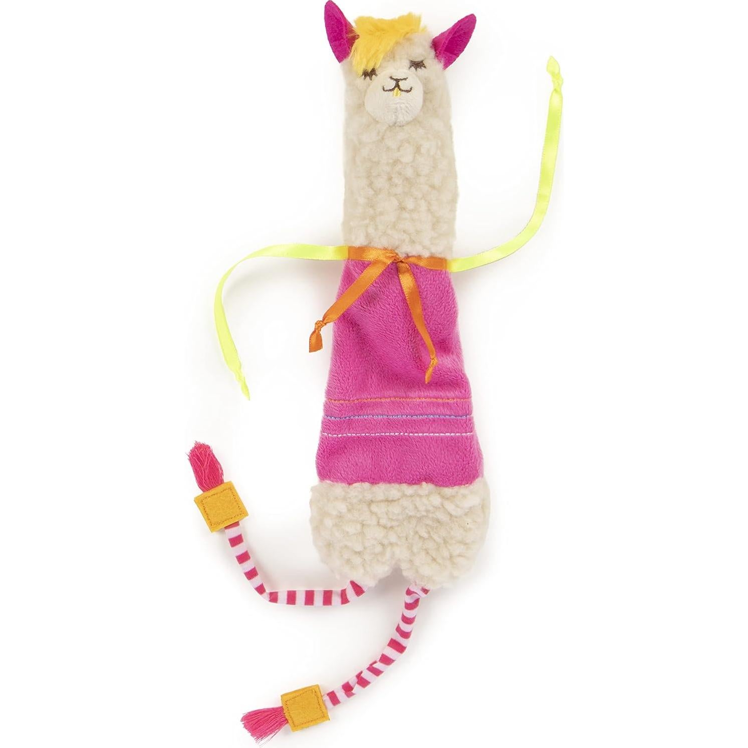 Juguete para Gato SmartyKat Llama Patona con Catnip - Blanco/Rosa