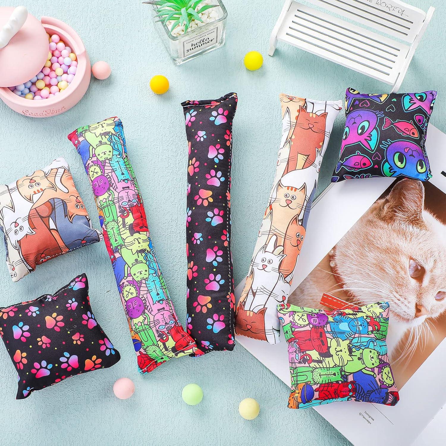 Juguetes para Gatos Hungdao - 8 Piezas con Hierba Gatera