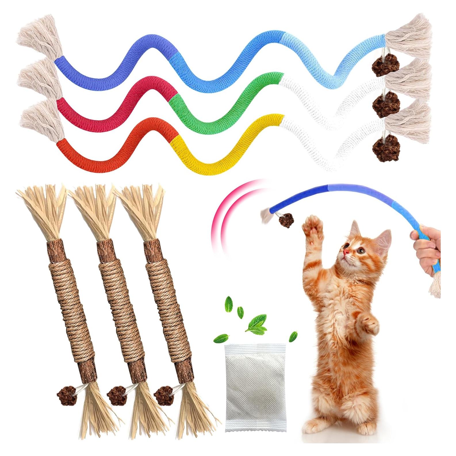 Juguetes Interactivos para Gatos GBSYU - 6 Piezas Catnip