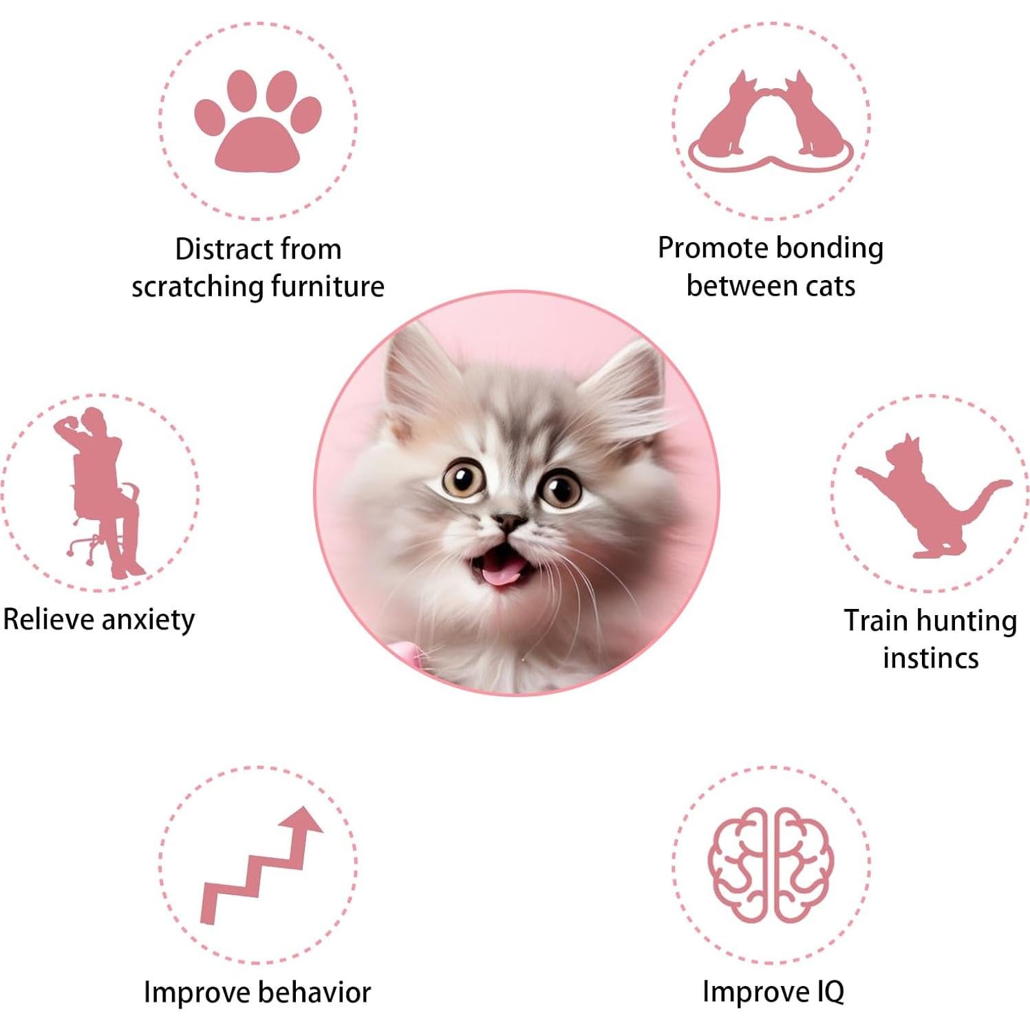 Juguete de Collar para Gato KALAMANDA con Plumas y Campana