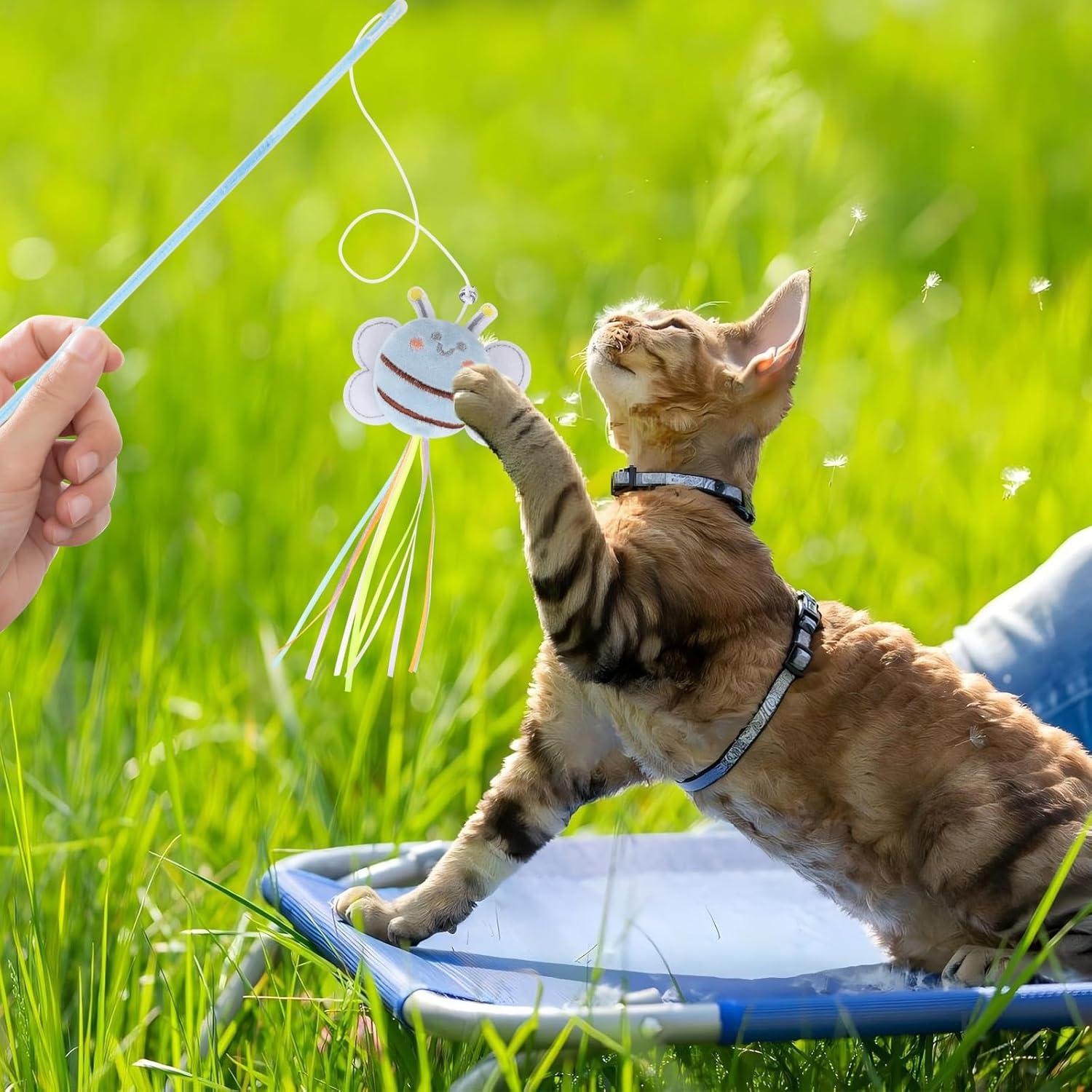 NOWFRESH Juego de Varitas Interactivas para Gatos 2 PCS