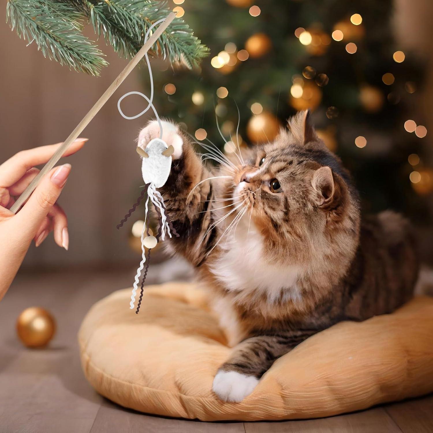 NOWFRESH Juego de Varitas Interactivas para Gatos 2 PCS