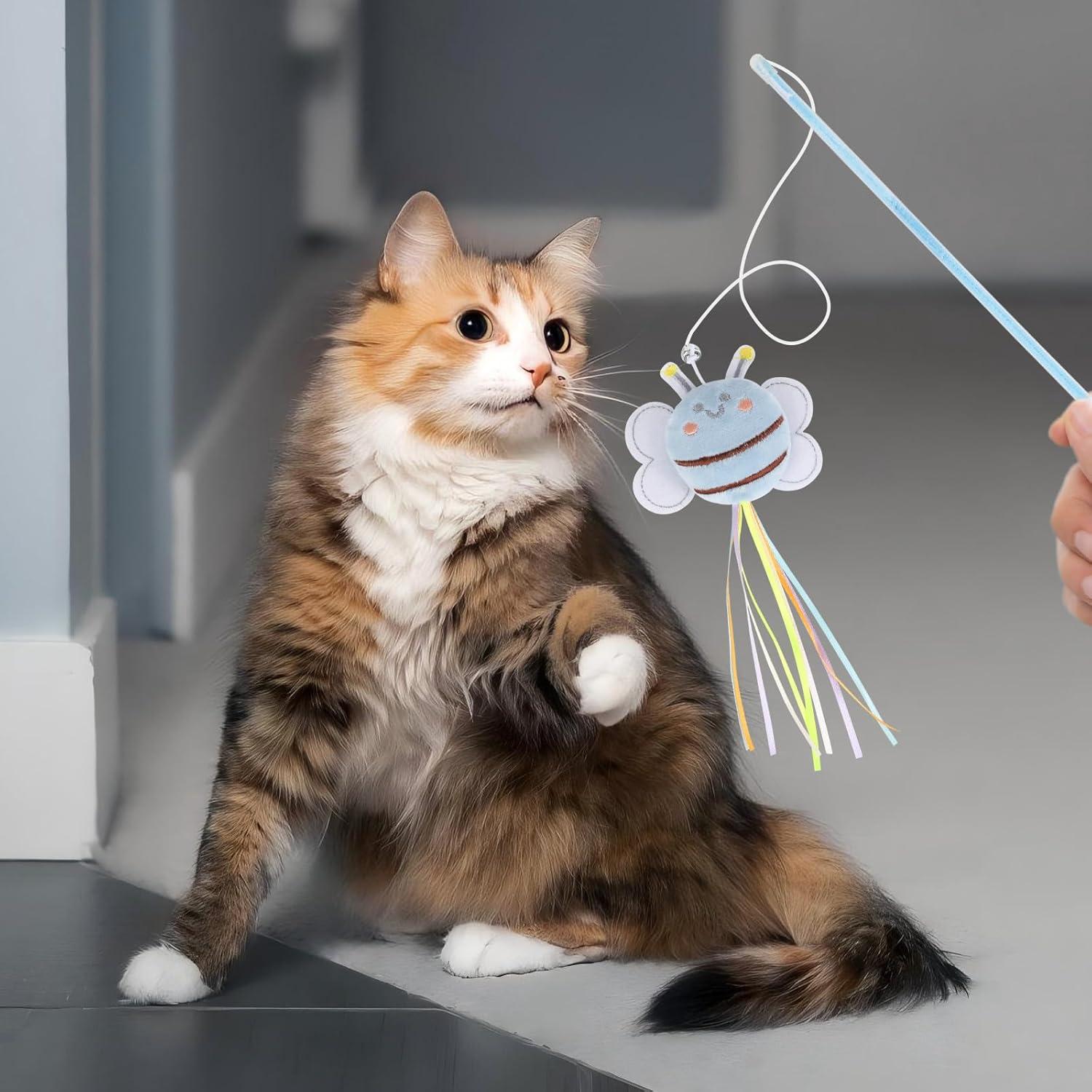 NOWFRESH Juego de Varitas Interactivas para Gatos 2 PCS