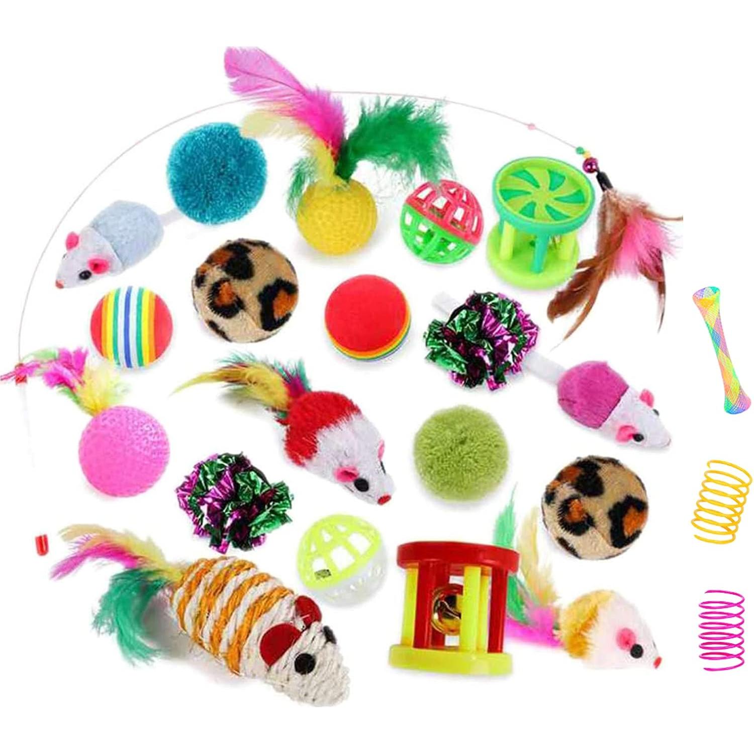 Kit de Juguetes para Gatos ISMARTEN 32 Piezas con Túnel