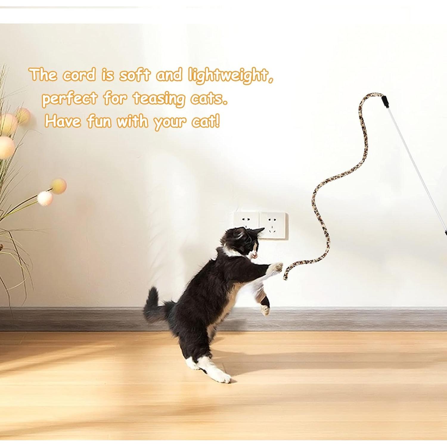 Juguetes de caña para gatos Andiker, 2 piezas, plástico, colorido