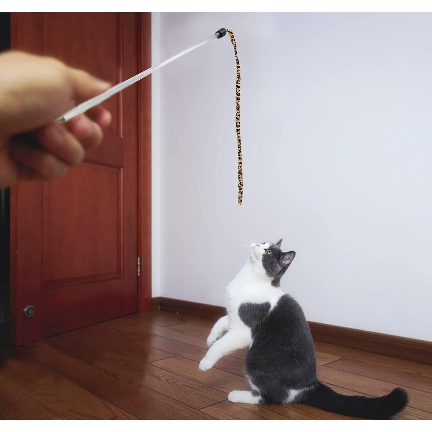 Juguetes de caña para gatos Andiker, 2 piezas, plástico, colorido