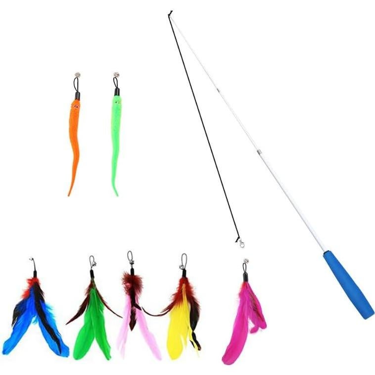 Varita Interactiva para Gatos Smokey's Stash 2pc con Plumas