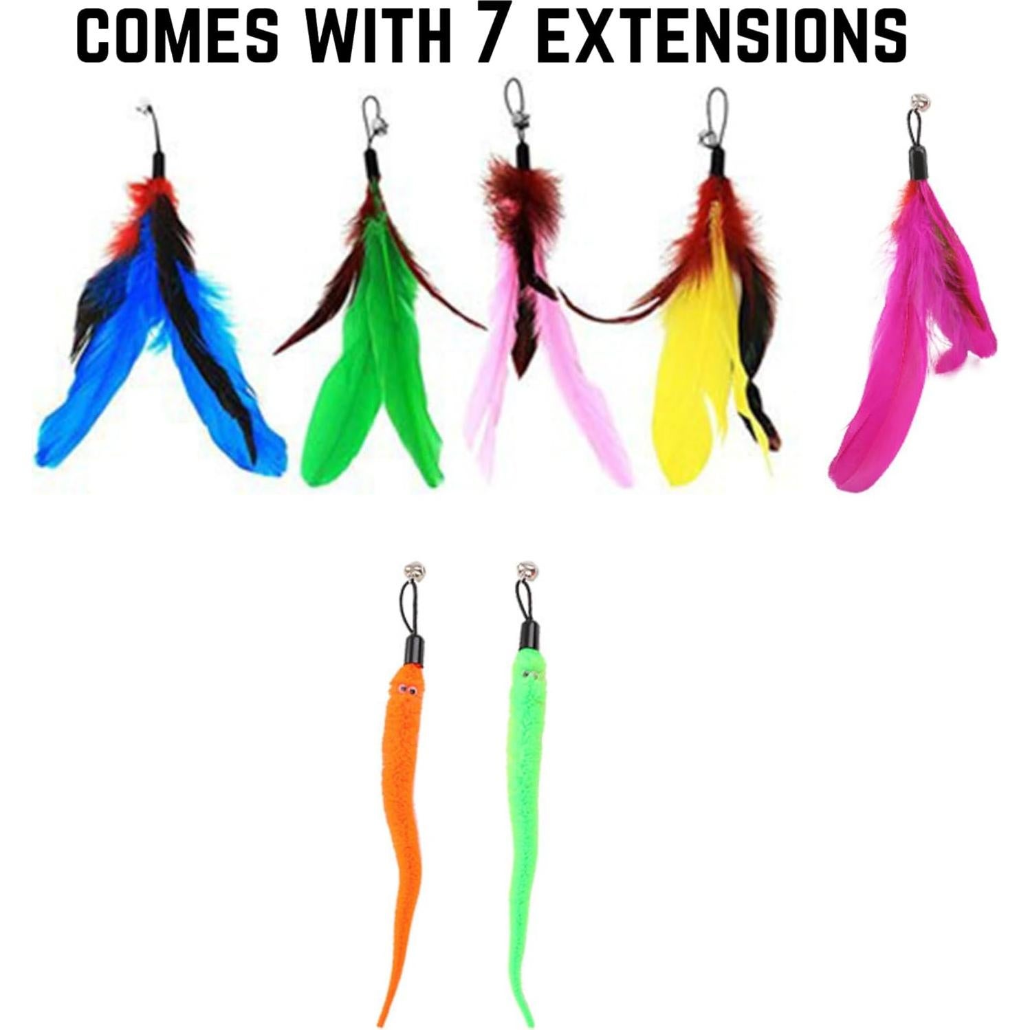 Varita Interactiva para Gatos Smokey's Stash 2pc con Plumas