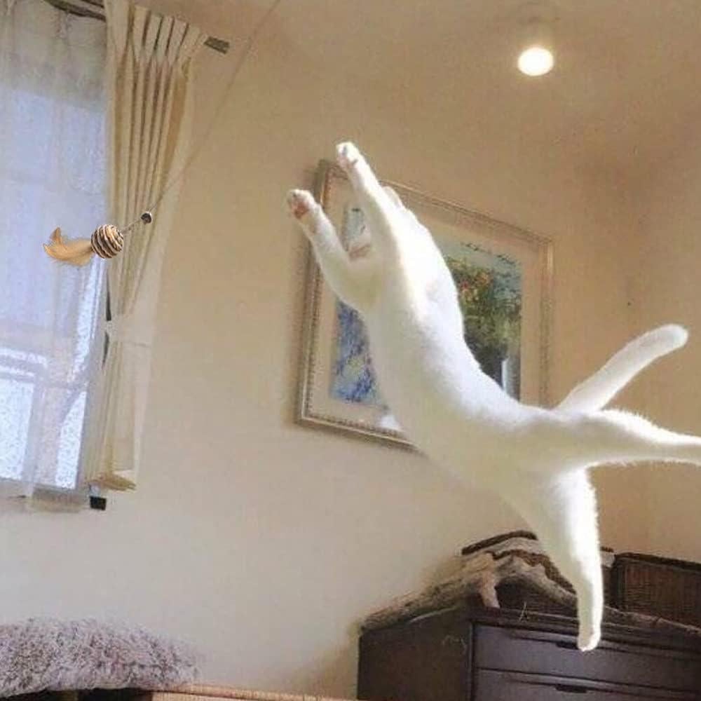 Juguete Interactivo para Gatos Artshu Varita de Madera 40cm