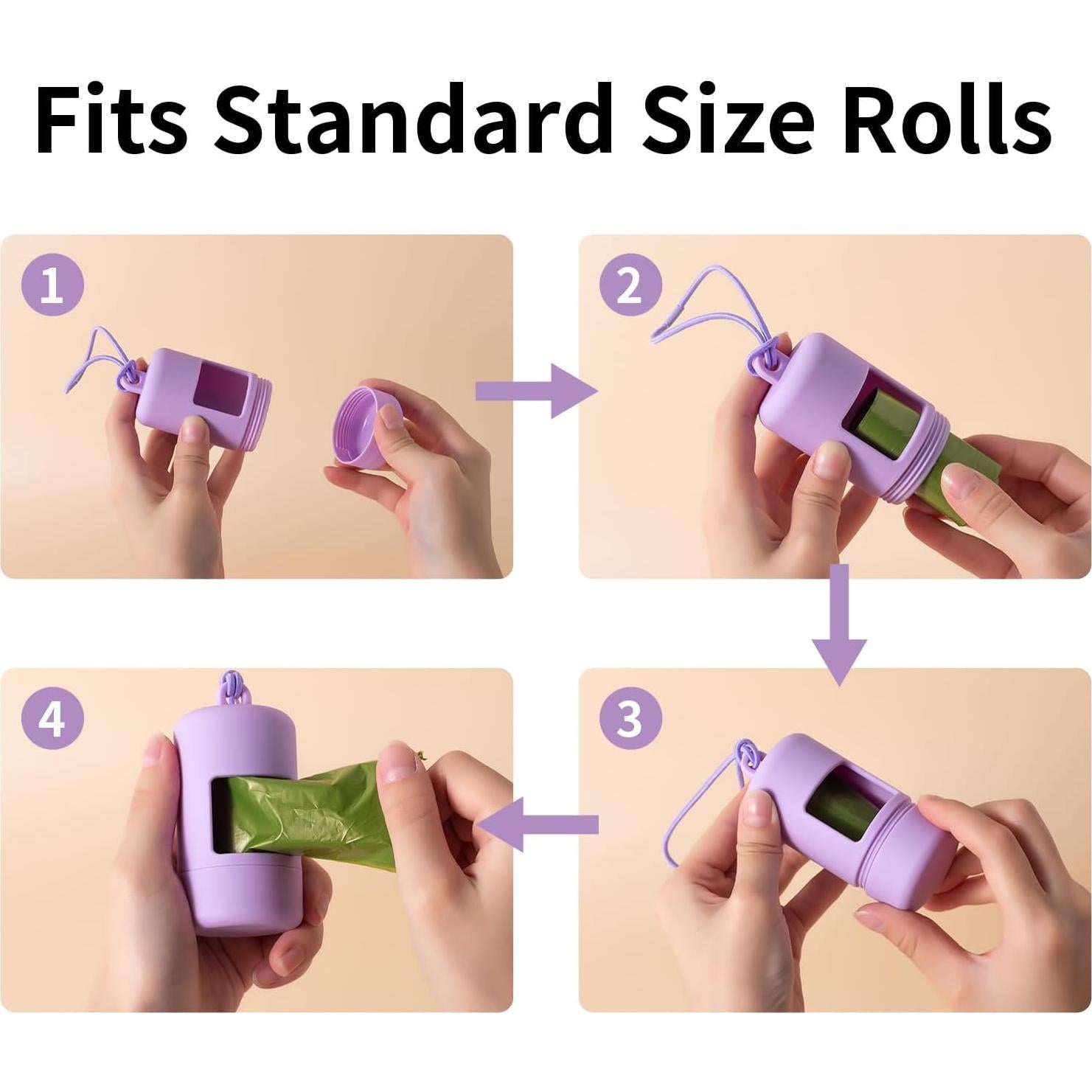 Dispensador de bolsas de excremento para perros SLSON - 2 unidades