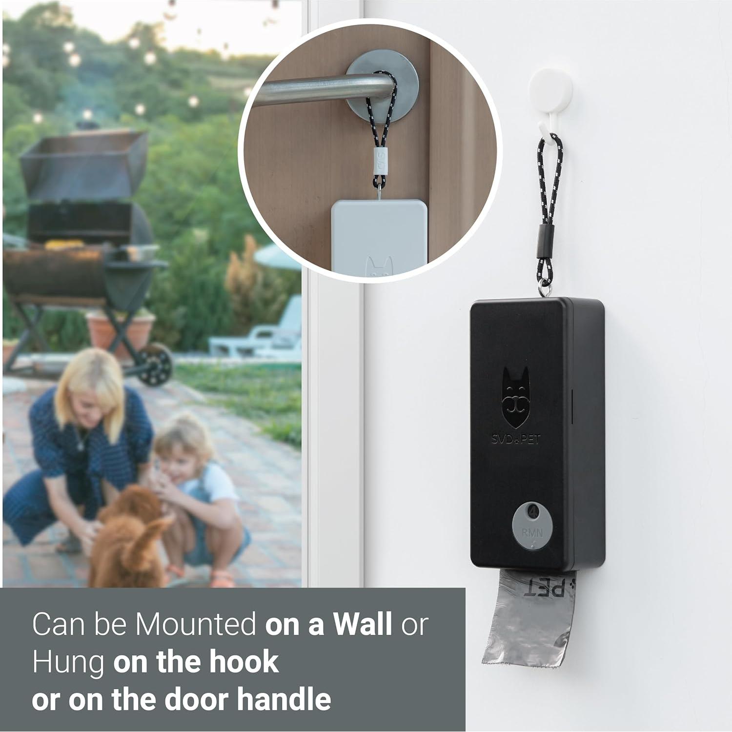 Dispensador de bolsas para excremento de perro SVD.PET Negro