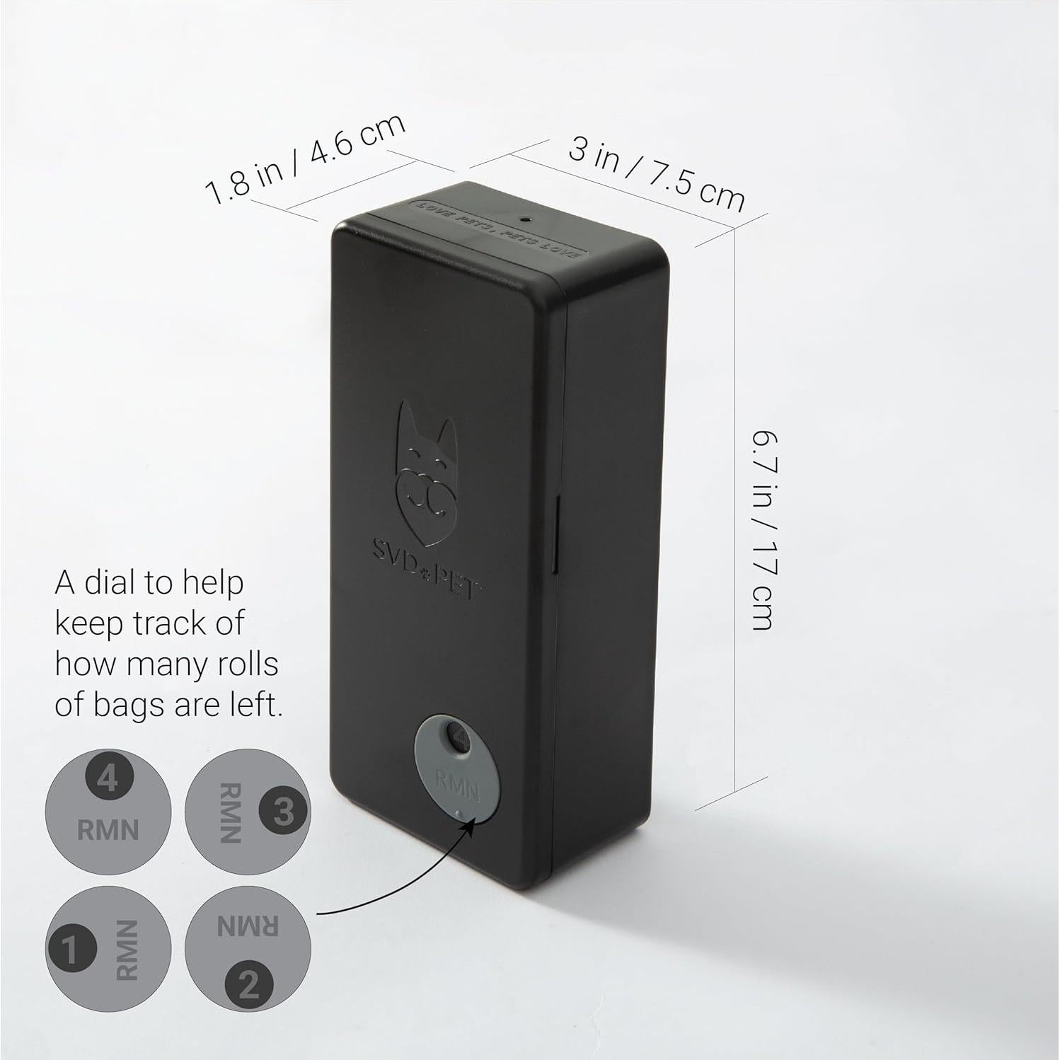 Dispensador de bolsas para excremento de perro SVD.PET Negro