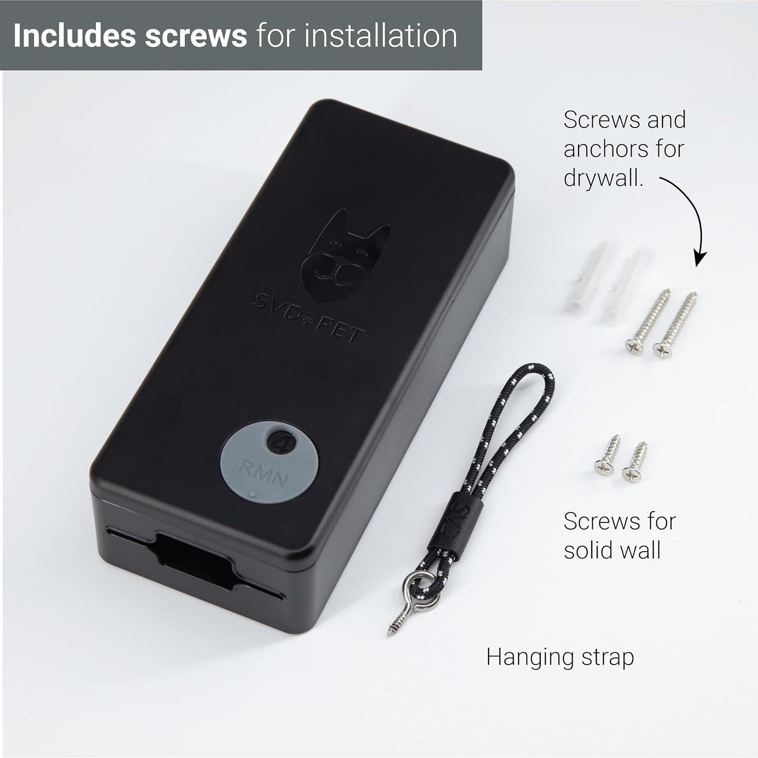 Dispensador de bolsas para excremento de perro SVD.PET Negro