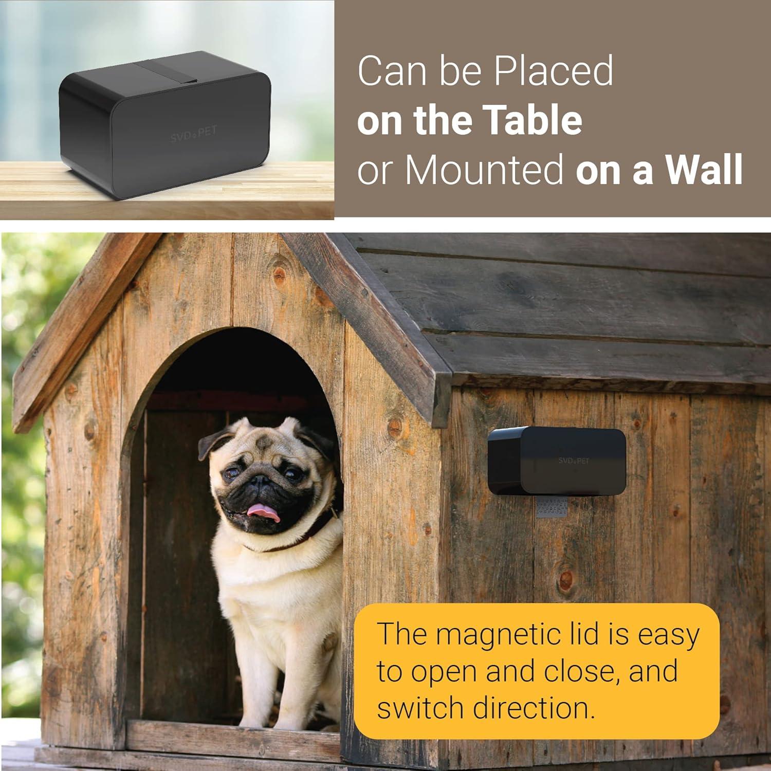 Dispensador de bolsas para excrementos de perro SVD.PET Negro