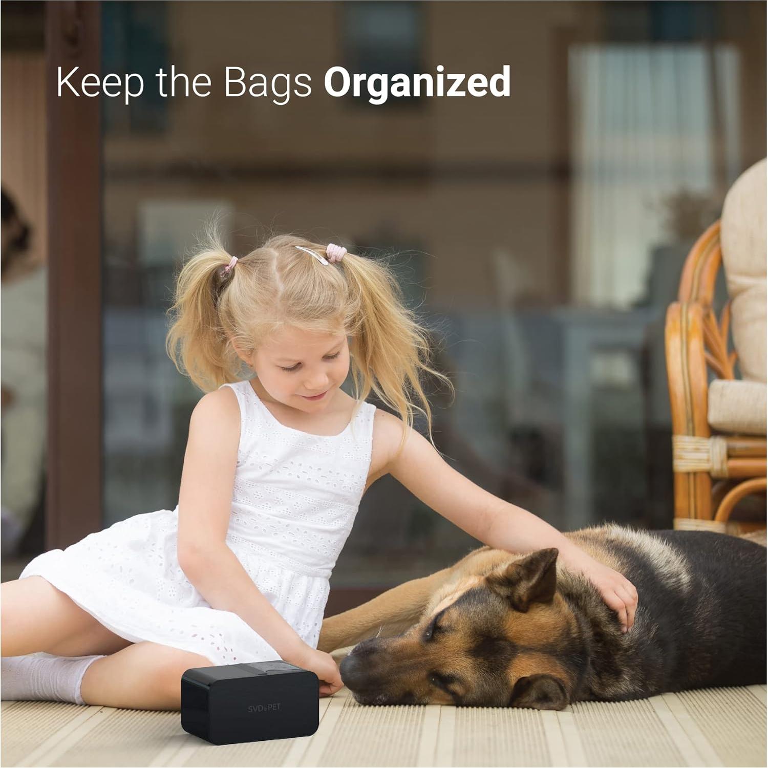 Dispensador de bolsas para excrementos de perro SVD.PET Negro