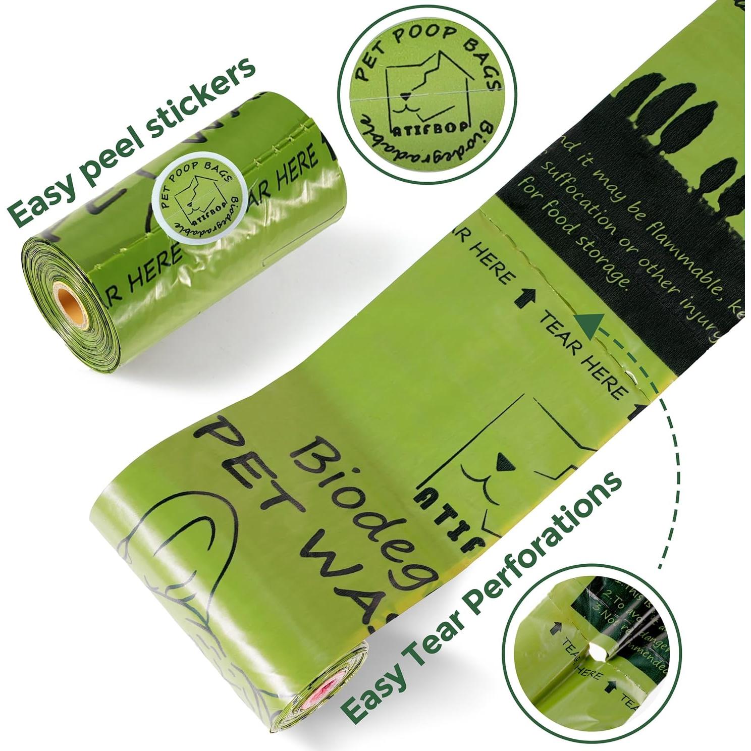 Bolsas de Caca Biodegradables ATIFBOP 360 Unidades con Fragancia