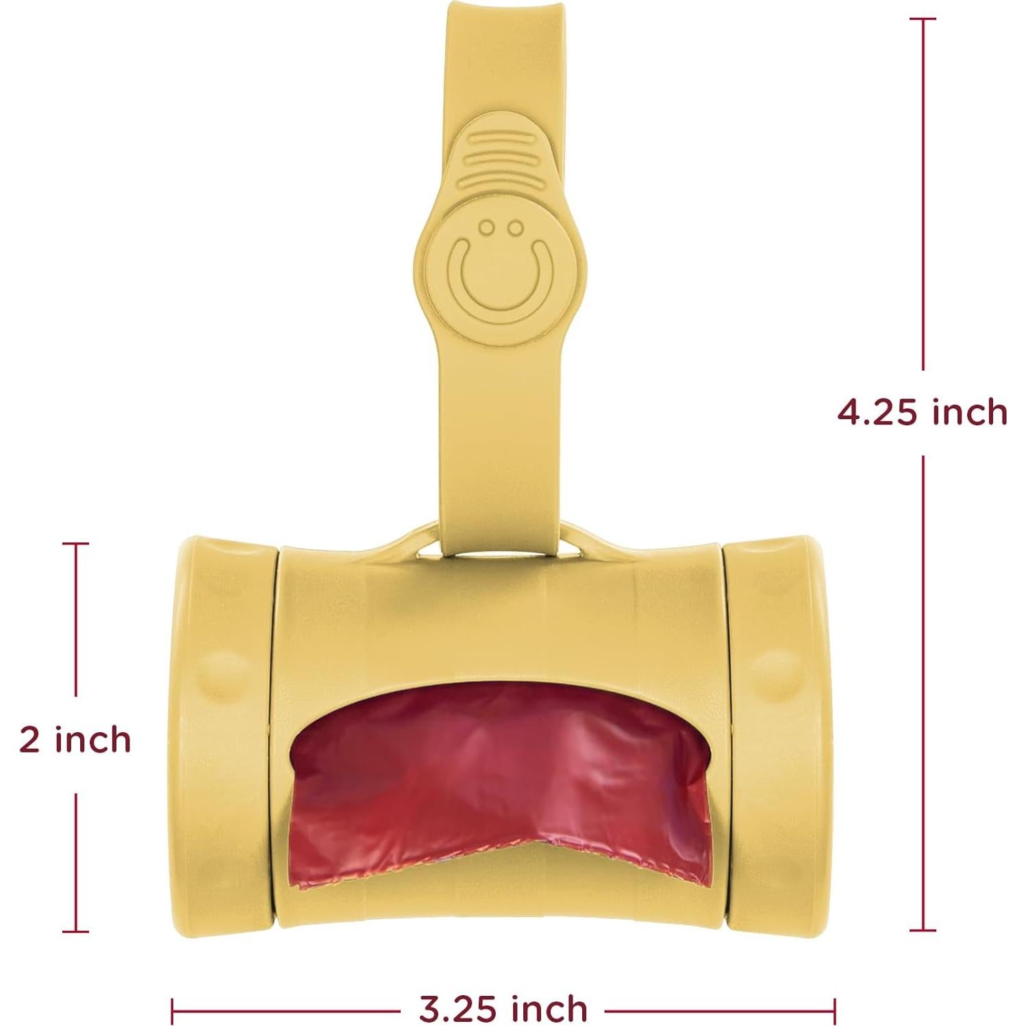 Dispensador de bolsas para excremento de perro Ubbi amarillo