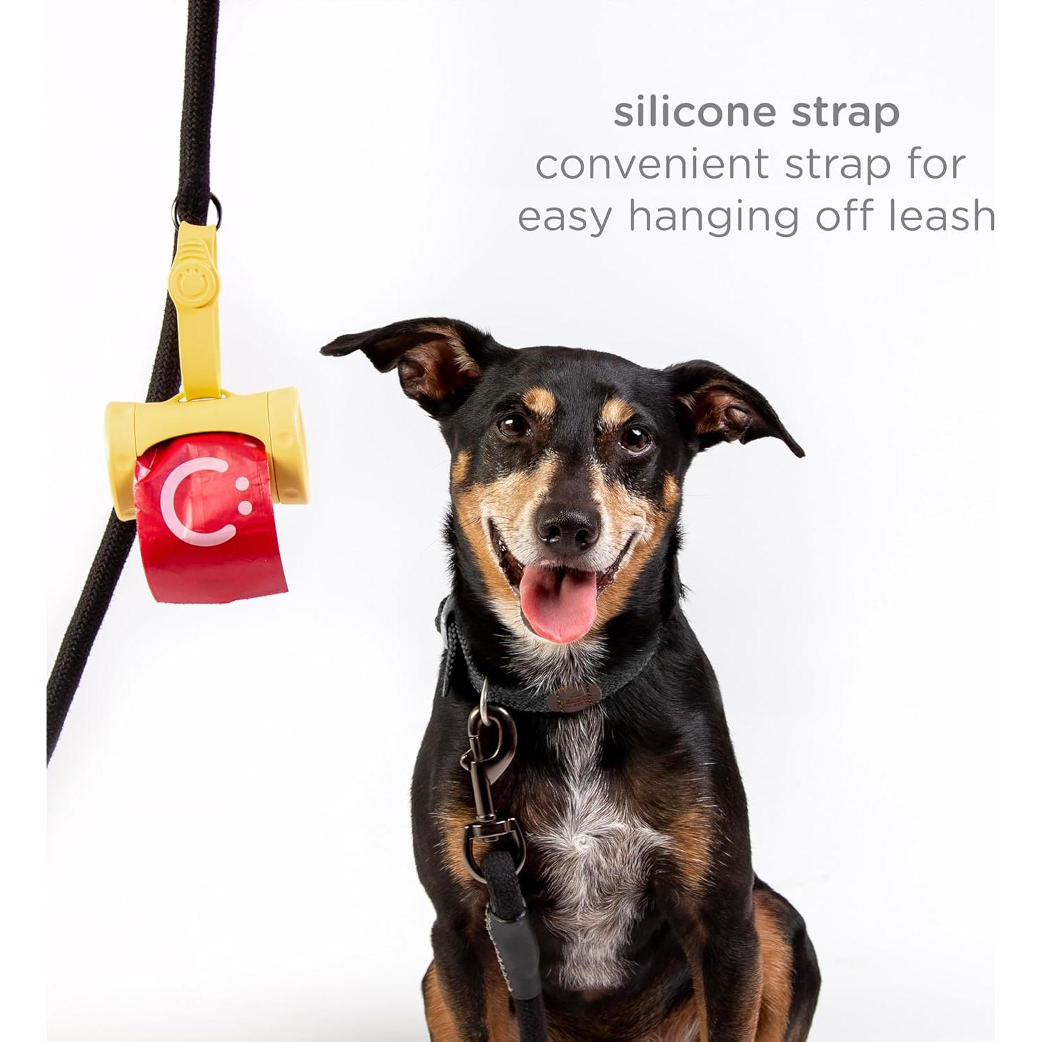 Dispensador de bolsas para excremento de perro Ubbi amarillo