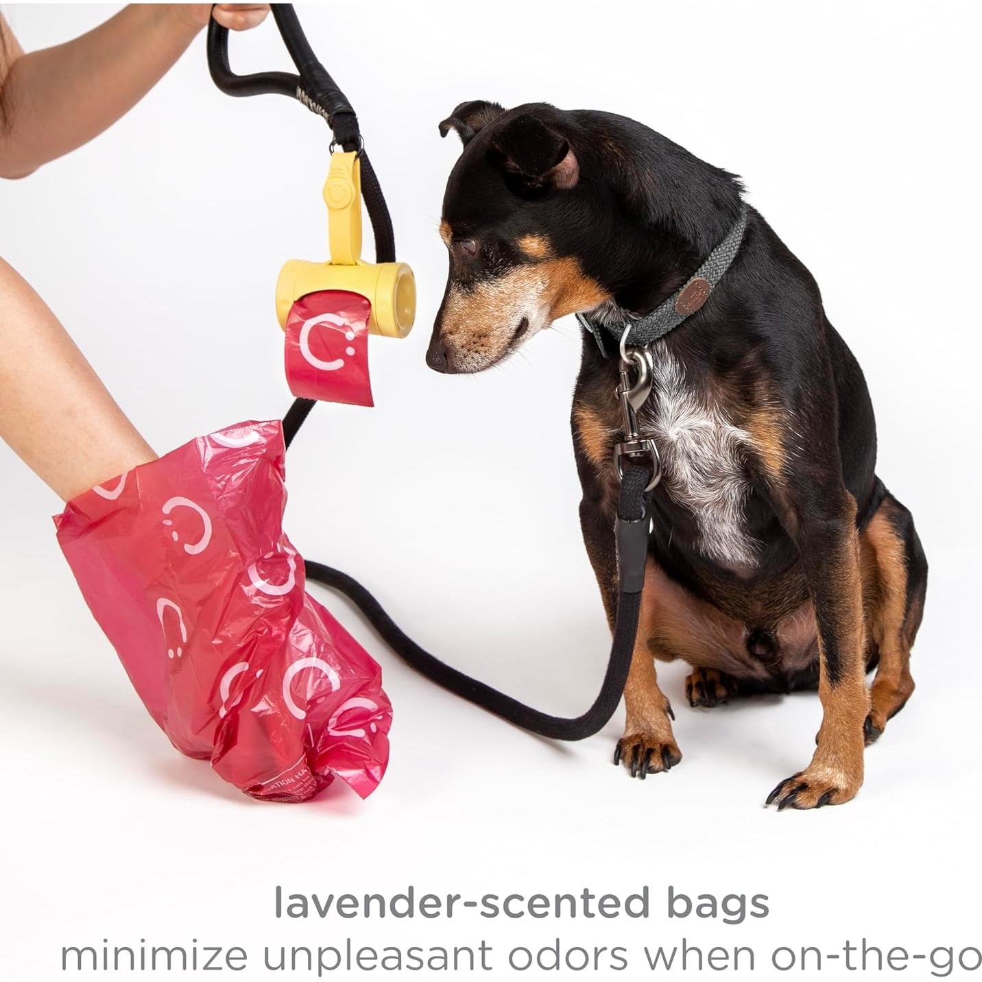 Dispensador de bolsas para excremento de perro Ubbi amarillo