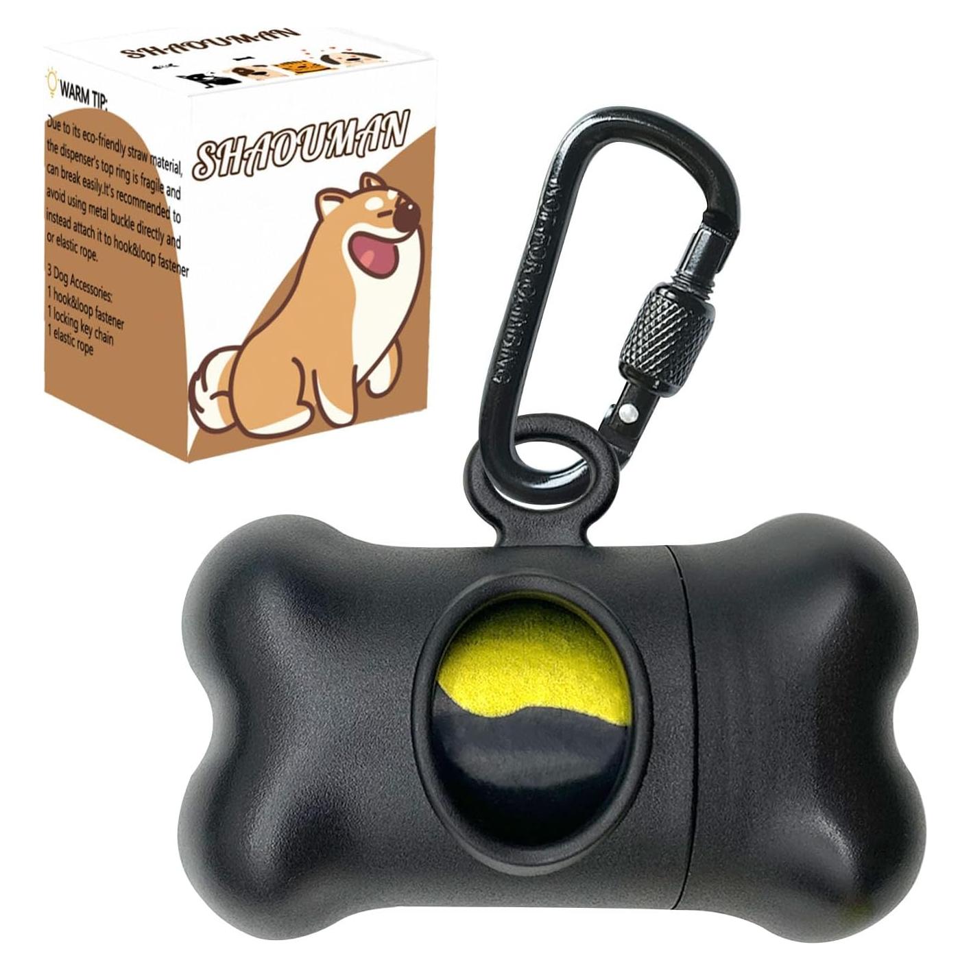 Soporte para bolsas de excremento de perro SHAOMAN con 15 bolsas