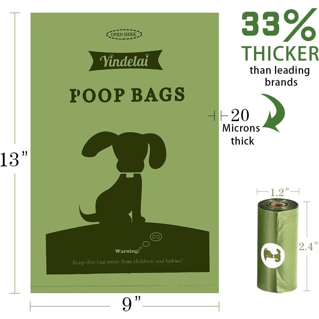 Bolsas de Excremento de Perro Biodegradables BOTEWO 450 Cuentas