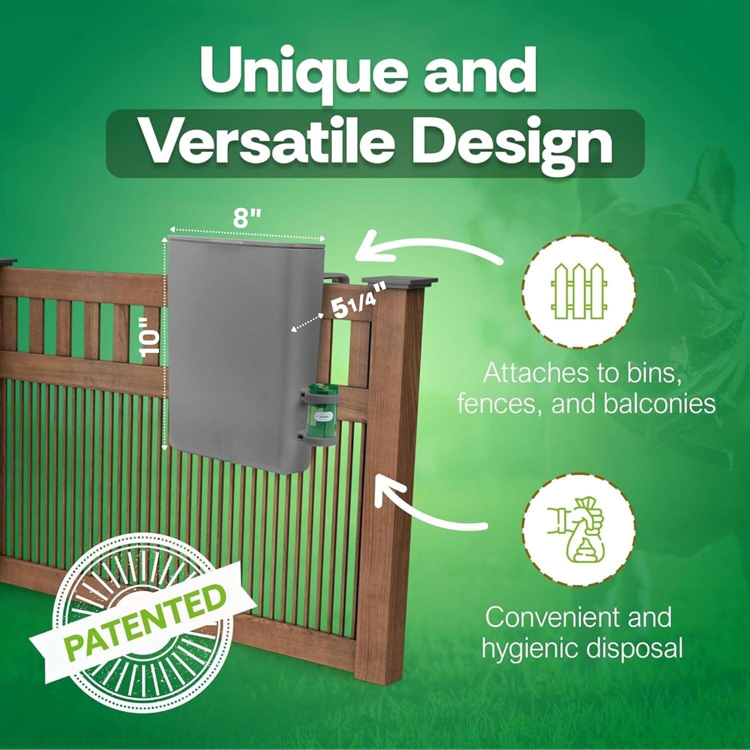 Receptor de Excremento de Mascota PawCan Gris con Tapa