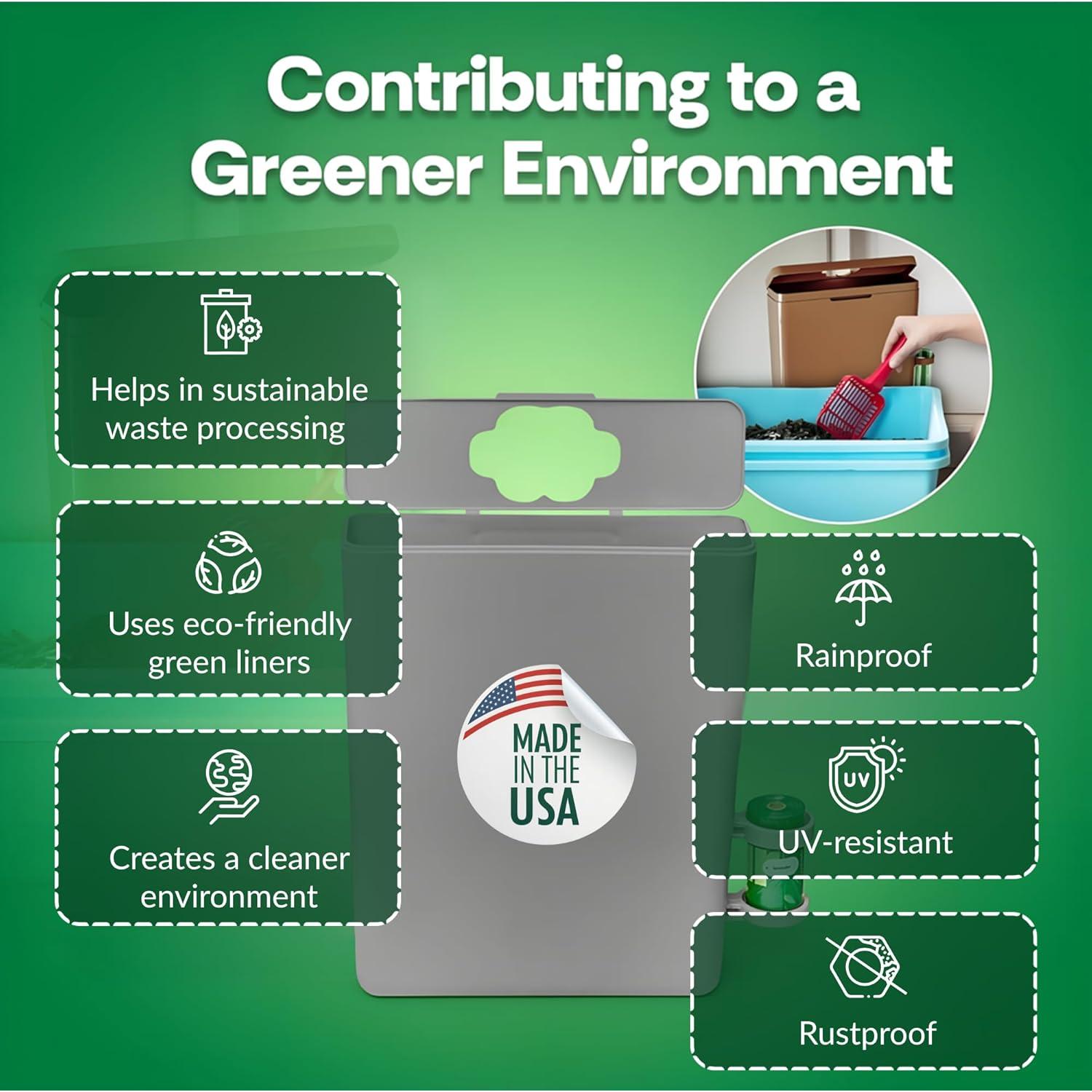 Receptor de Excremento de Mascota PawCan Gris con Tapa