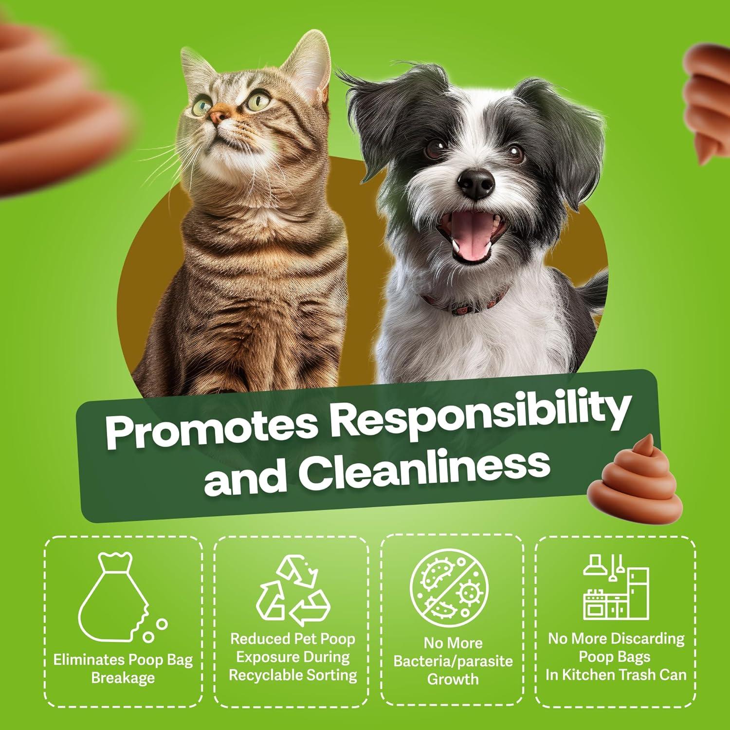 Receptor de Excremento de Mascota PawCan Gris con Tapa