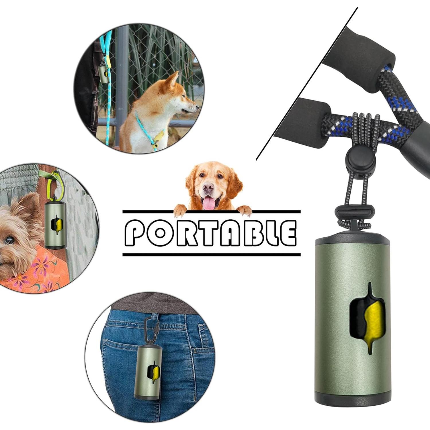 Soporte de Bolsa de Excremento de Perro SHAOMAN 2-Pack Verde