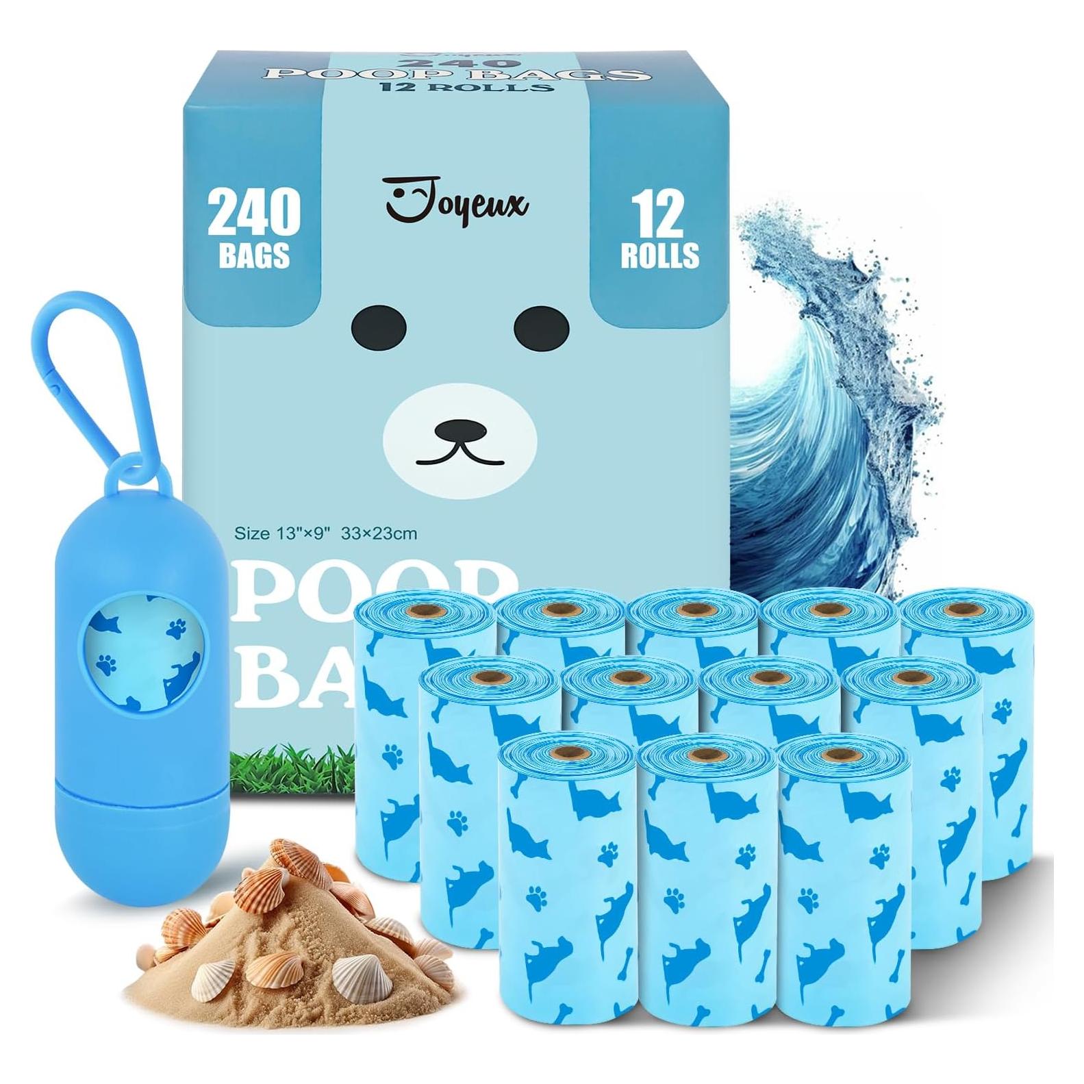 Bolsas de Popo para Perros Joyeux 240 Unidades a Prueba de Fugas