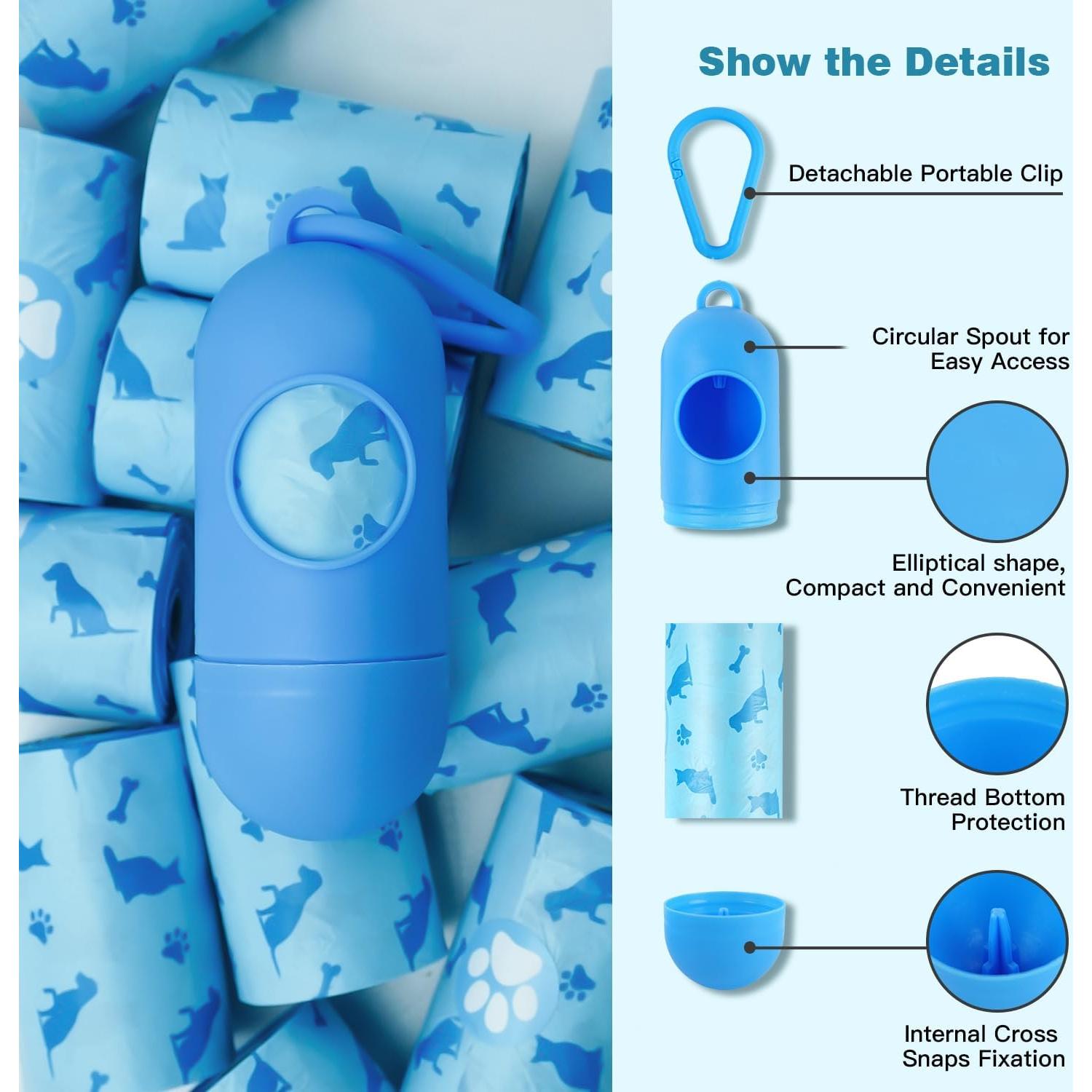 Bolsas de Popo para Perros Joyeux 240 Unidades a Prueba de Fugas