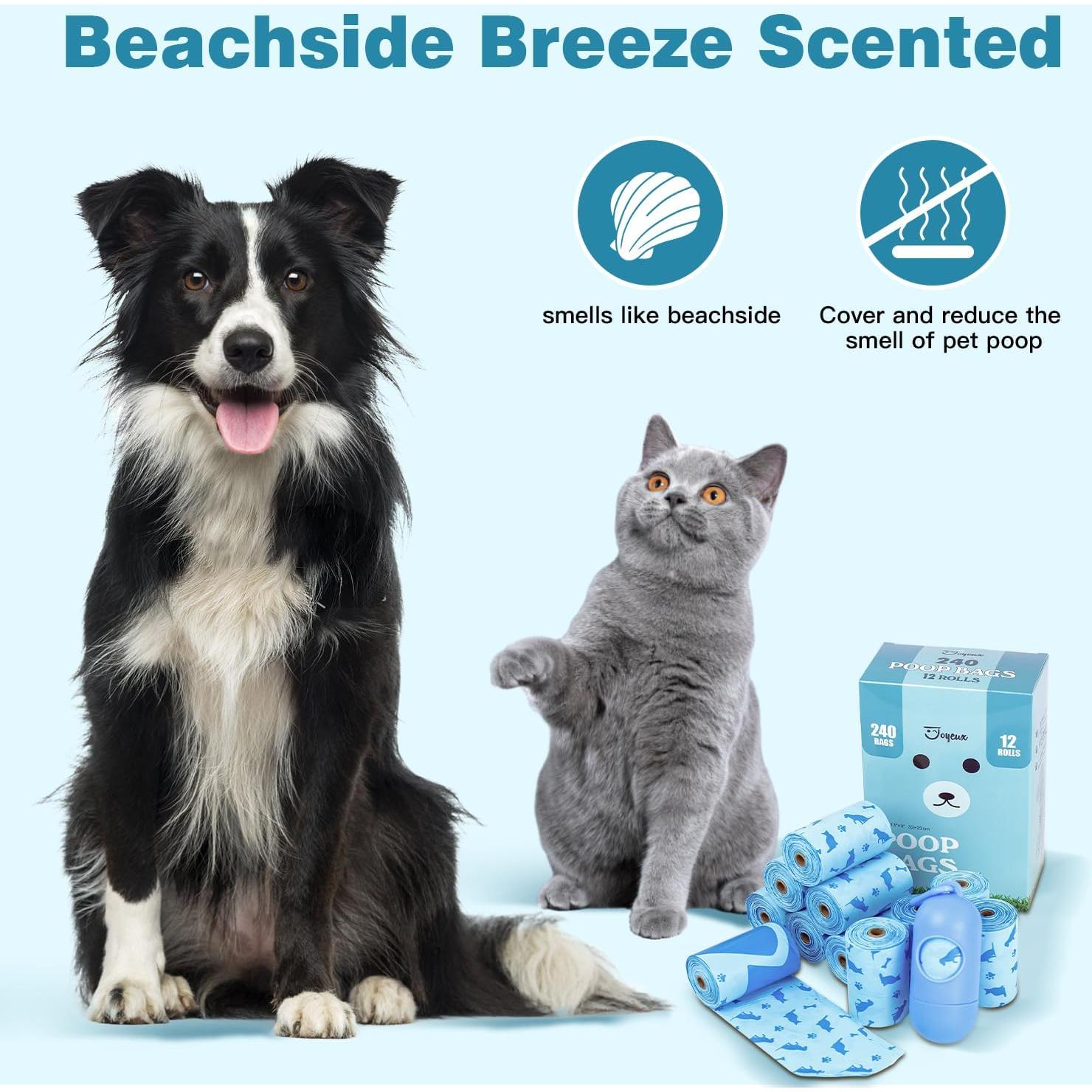 Bolsas de Popo para Perros Joyeux 240 Unidades a Prueba de Fugas