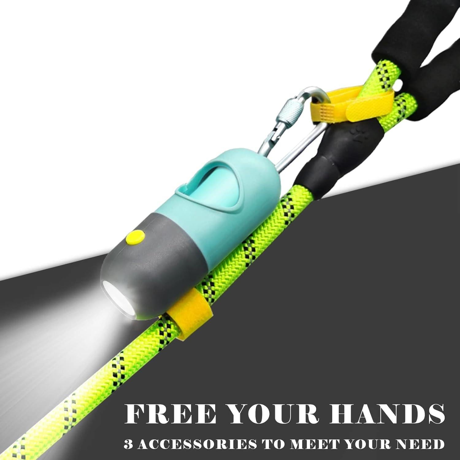 Dispensador de bolsas para excremento de perro YUCHIYA con linterna LED