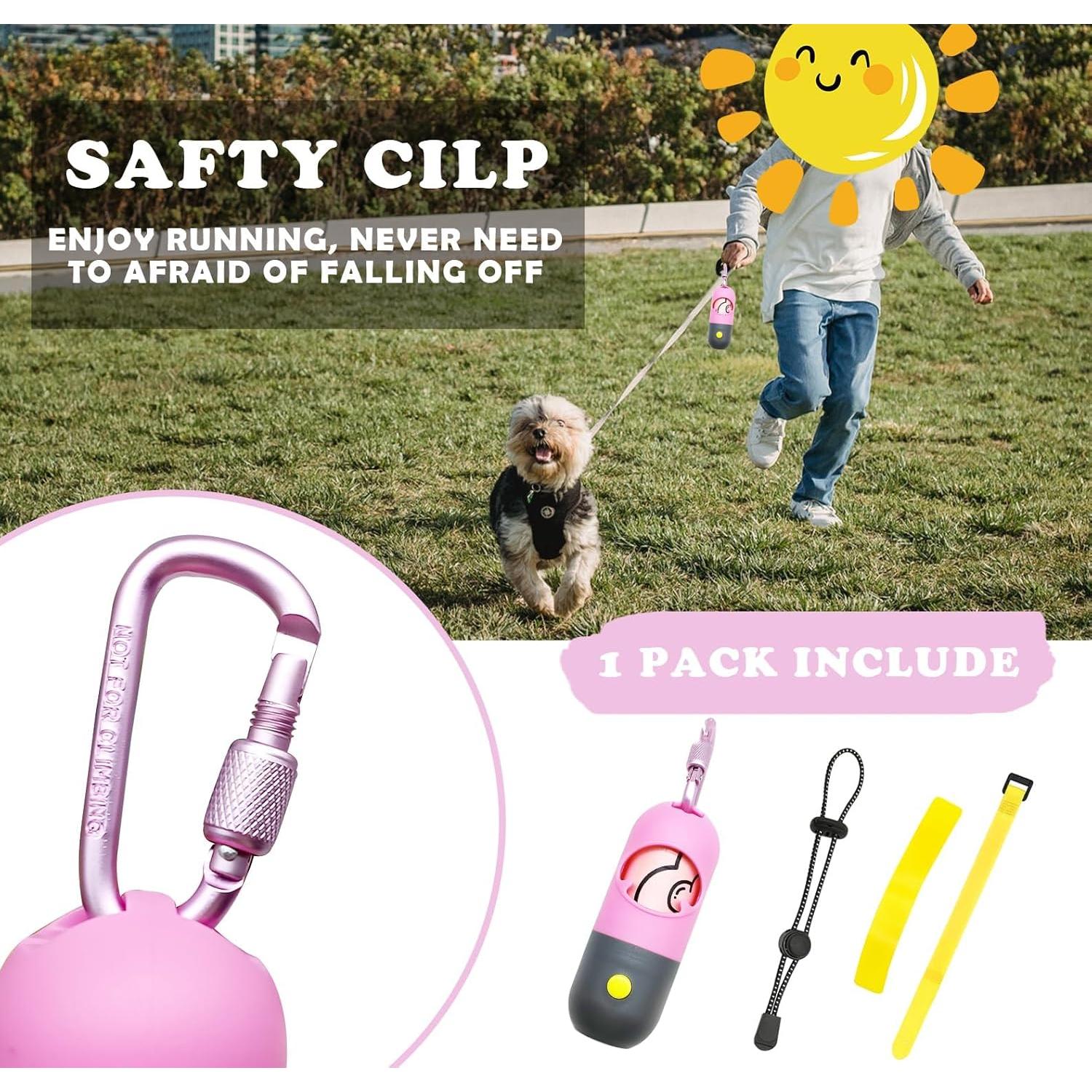 Dispensador de bolsas de caca para perro YUCHIYA con linterna LED