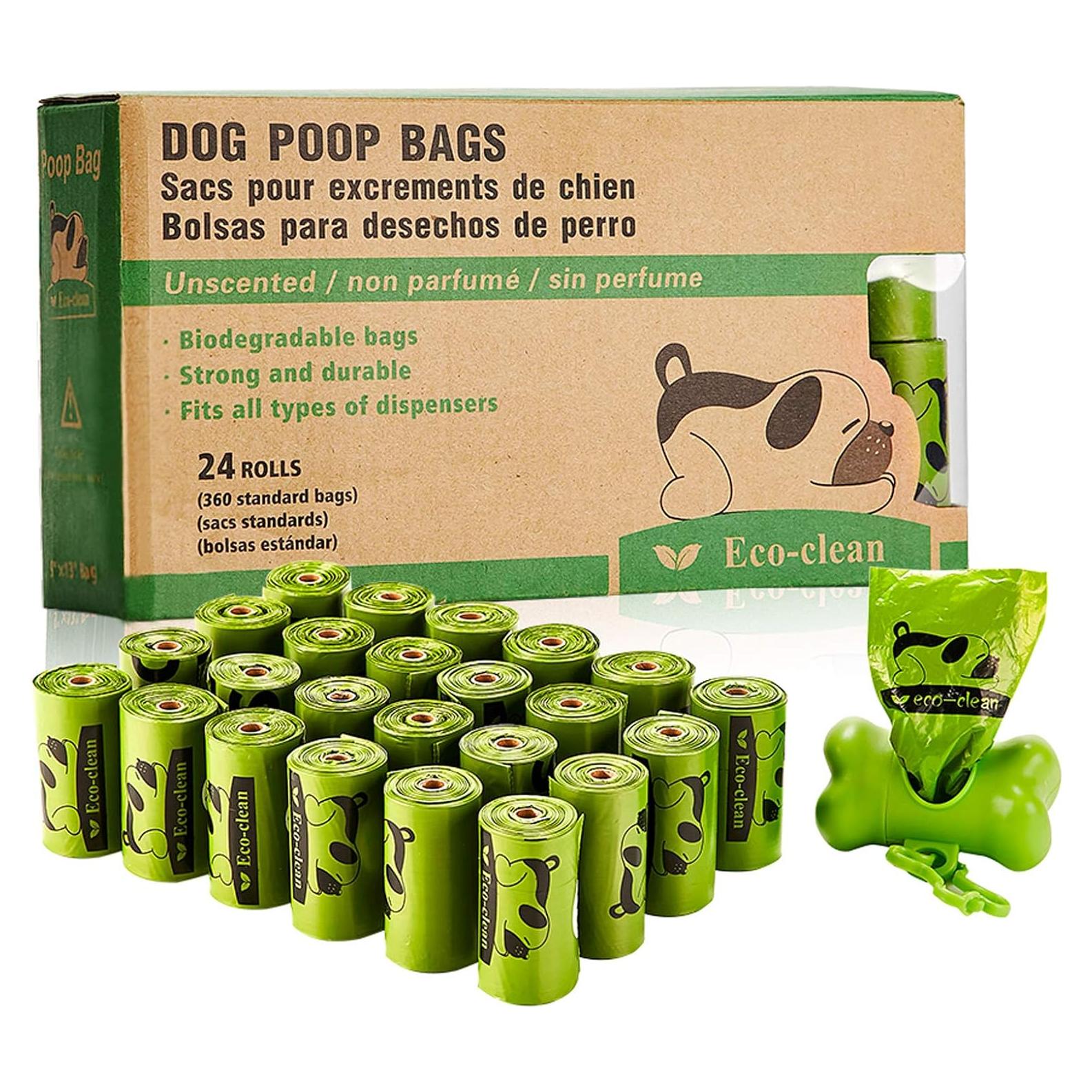 Bolsas de Poop para Perros ECO-CLEAN 360 Unidades Sin Fragancia