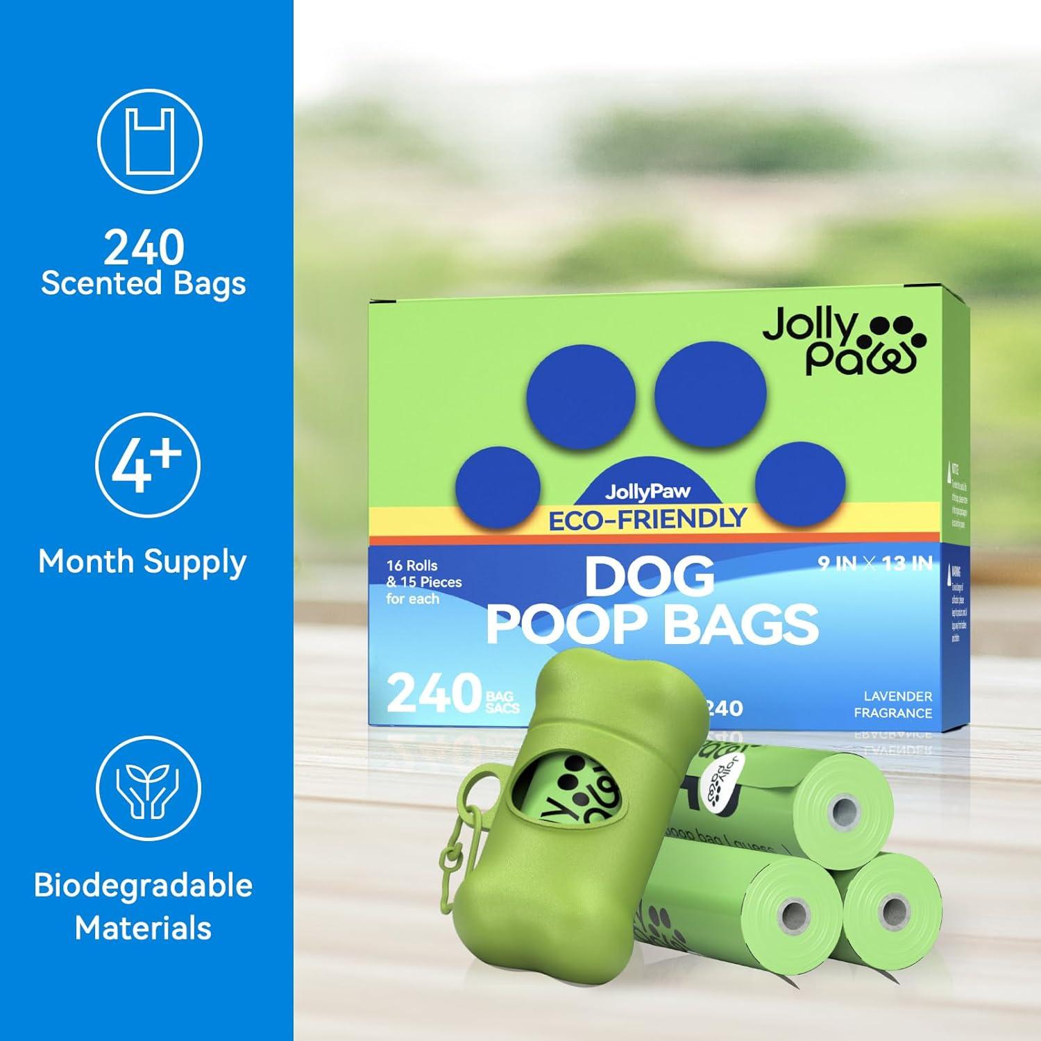 Bolsas de Excremento para Perro JollyPaw 240 Piezas Aromatizadas
