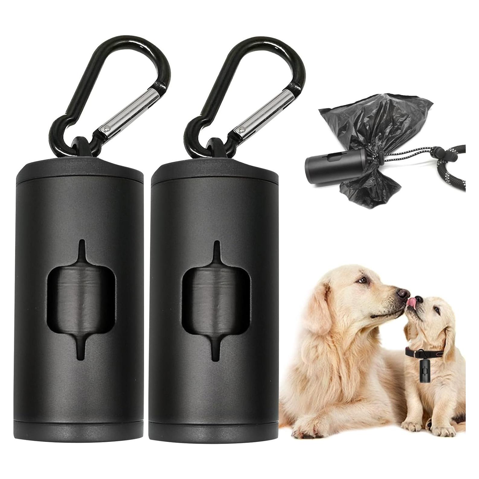 Dispensador de Bolsas de Excremento de Perro YUCHIYA Aluminio Negro