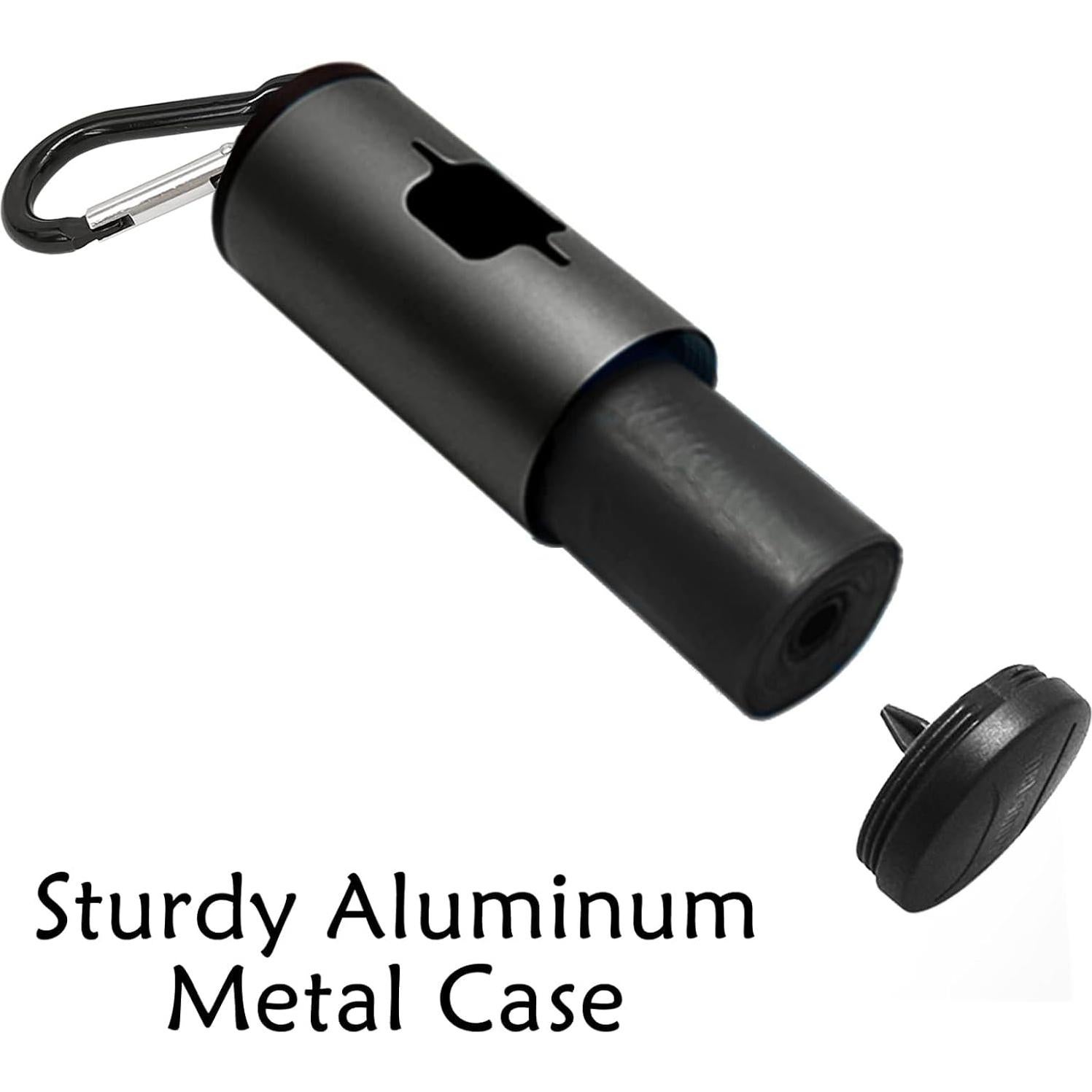 Dispensador de Bolsas de Excremento de Perro YUCHIYA Aluminio Negro