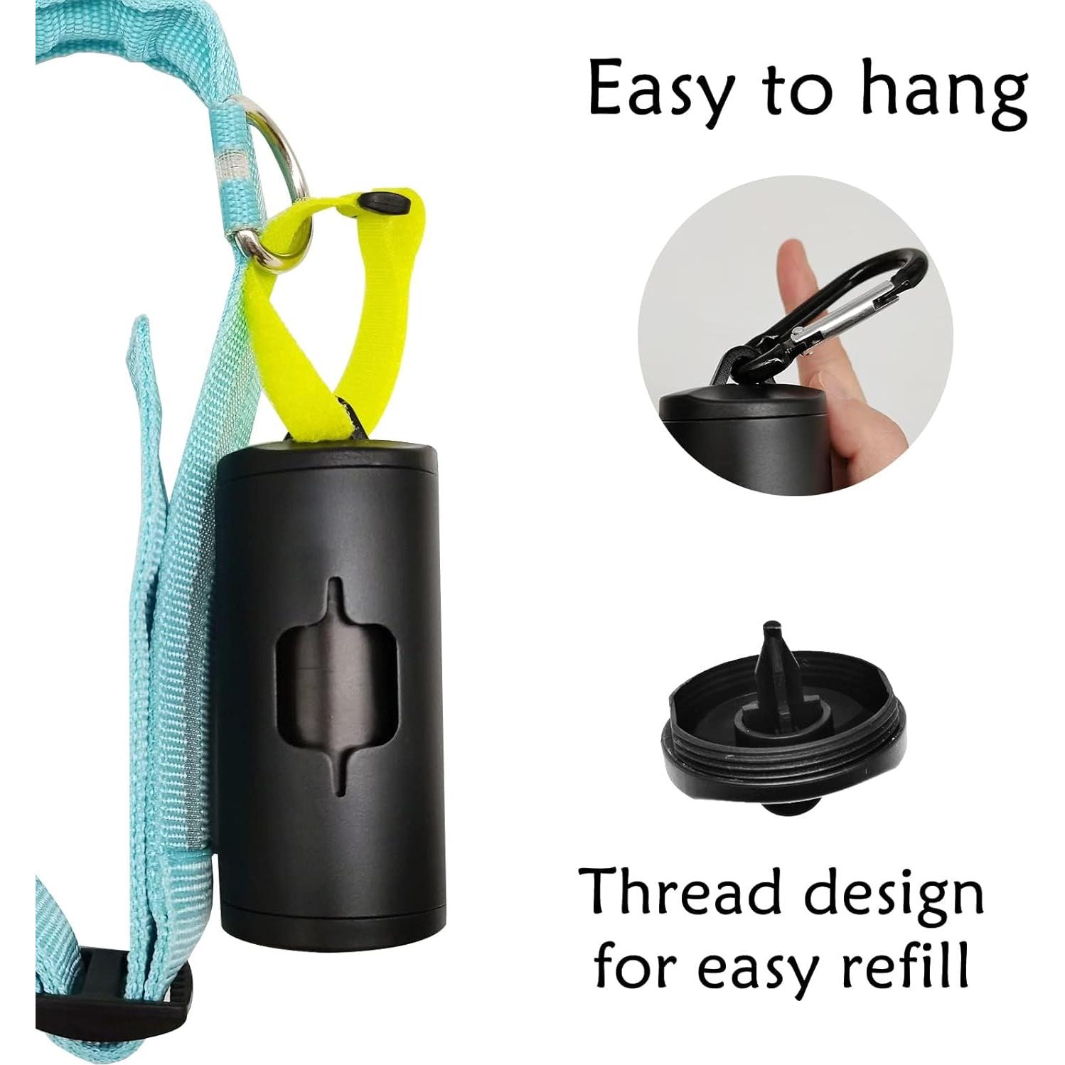 Dispensador de Bolsas de Excremento de Perro YUCHIYA Aluminio Negro