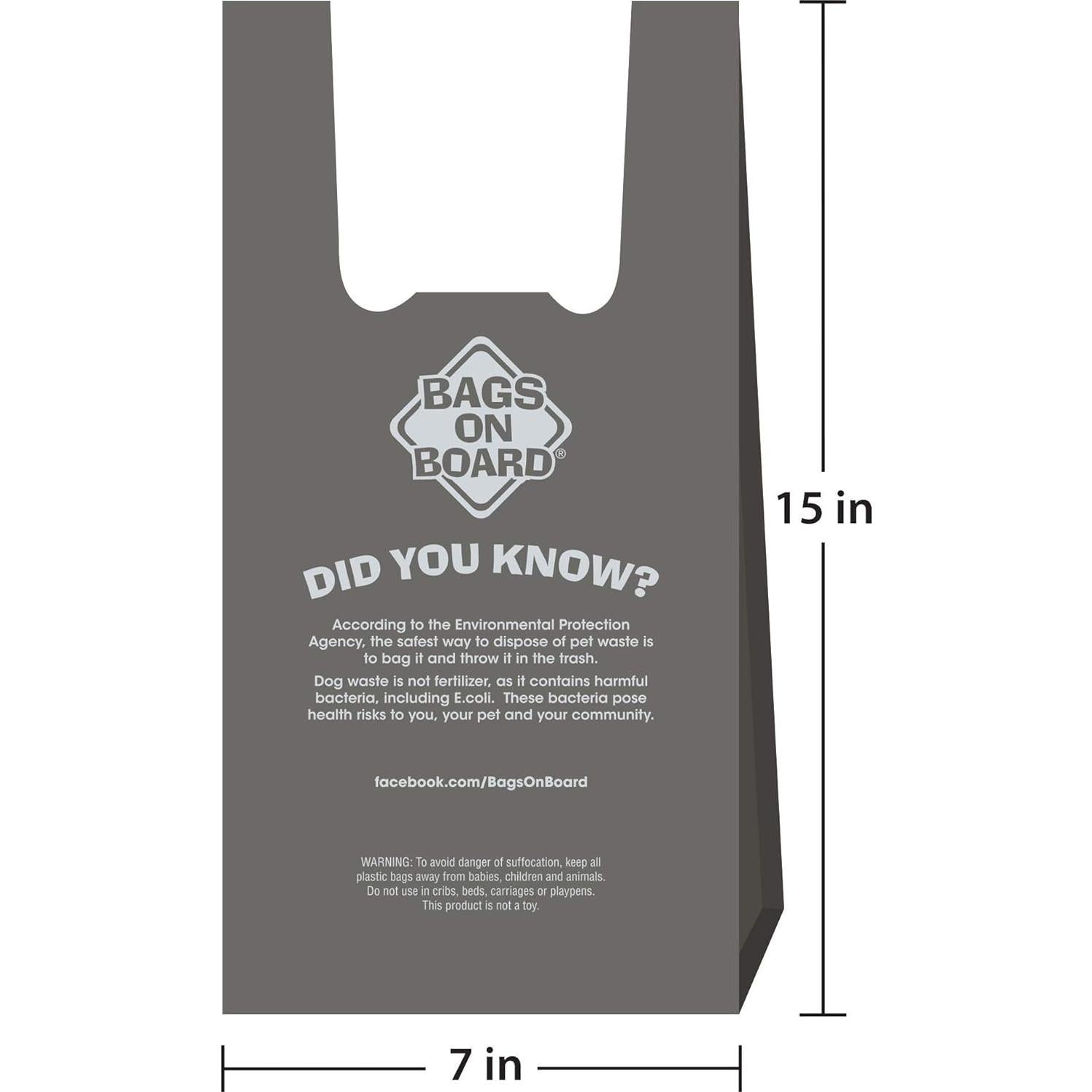 Bolsas de Desechos para Perros Bags on Board - 200 Unidades Extra Gruesas