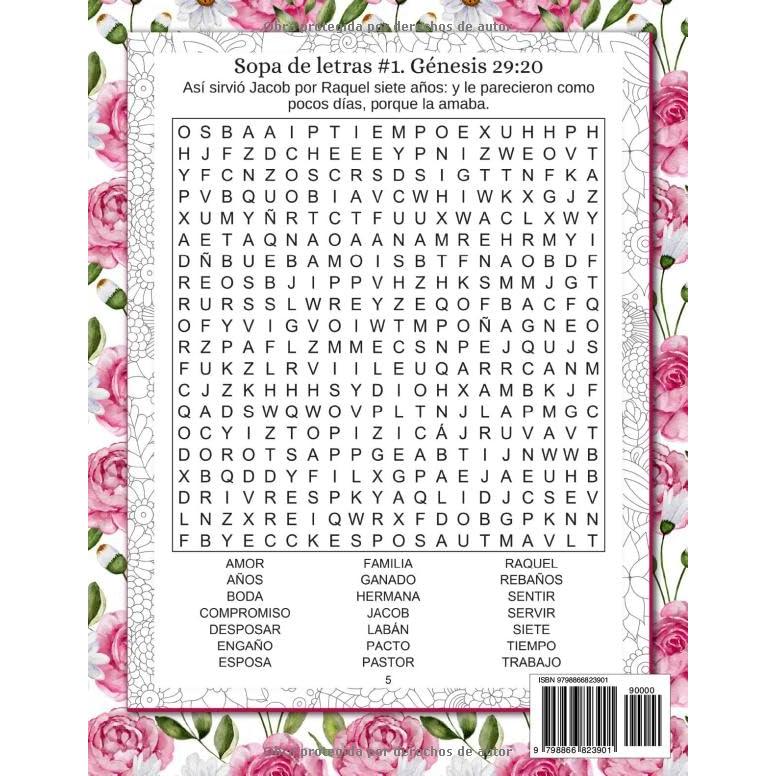 Sopa De Letras Bíblica Para Adultos Versículos De Amor En Letra Grande: Libro de juegos de palabras para mayores con soluciones para mantener la mente activa (Spanish Edition)